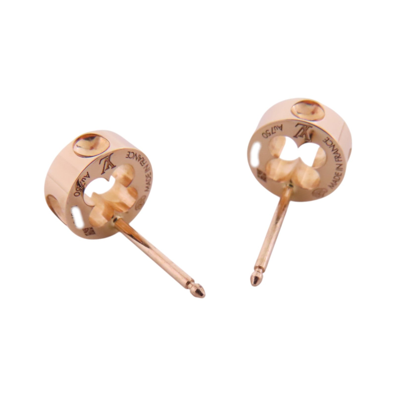 LOUIS VUITTON 18K玫瑰金Empreinte Earrings金扣耳環