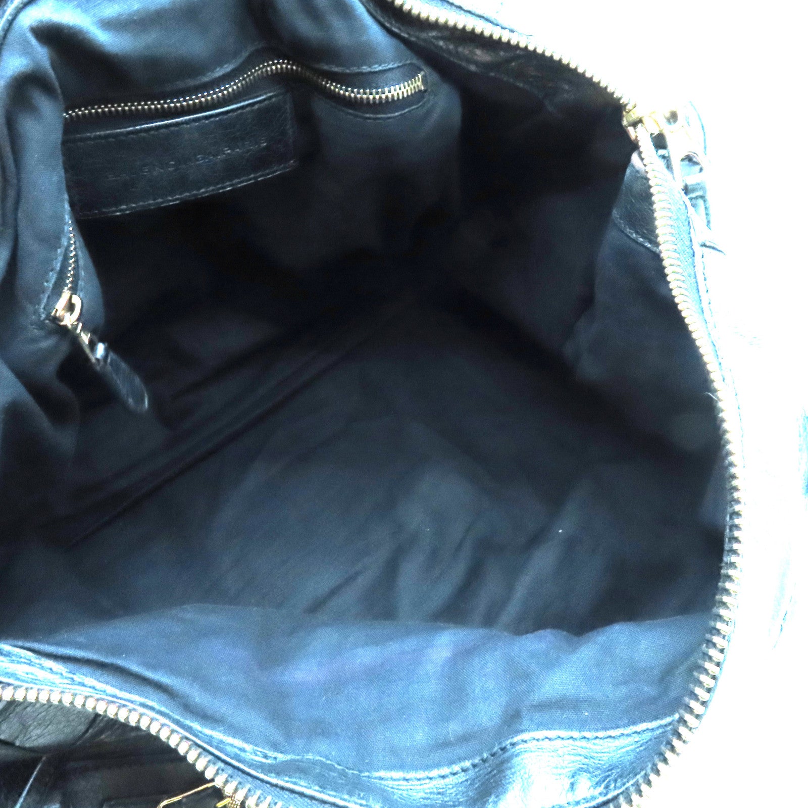 BALENCIAGA 牛皮皮革Giant Work金扣手挽袋黑色