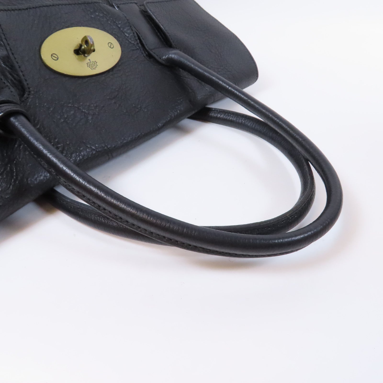 MULBERRY 牛皮皮革Hand Bag金扣肩背袋黑色