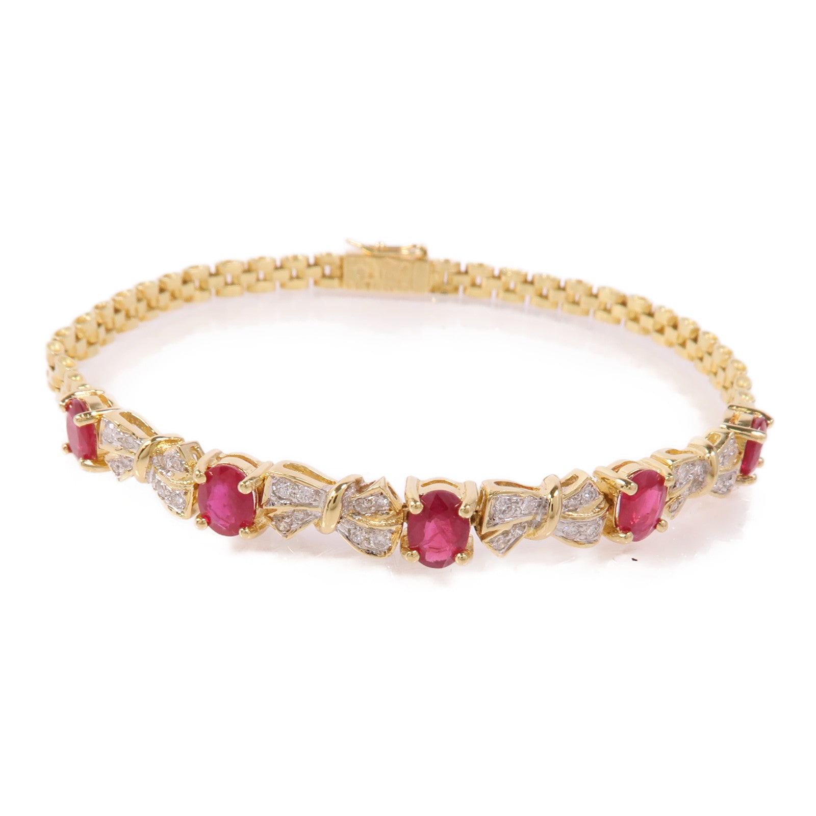 JEWELRY 18K黃金Ruby/Diamond Bracelet紅寶石/鑽石手鏈