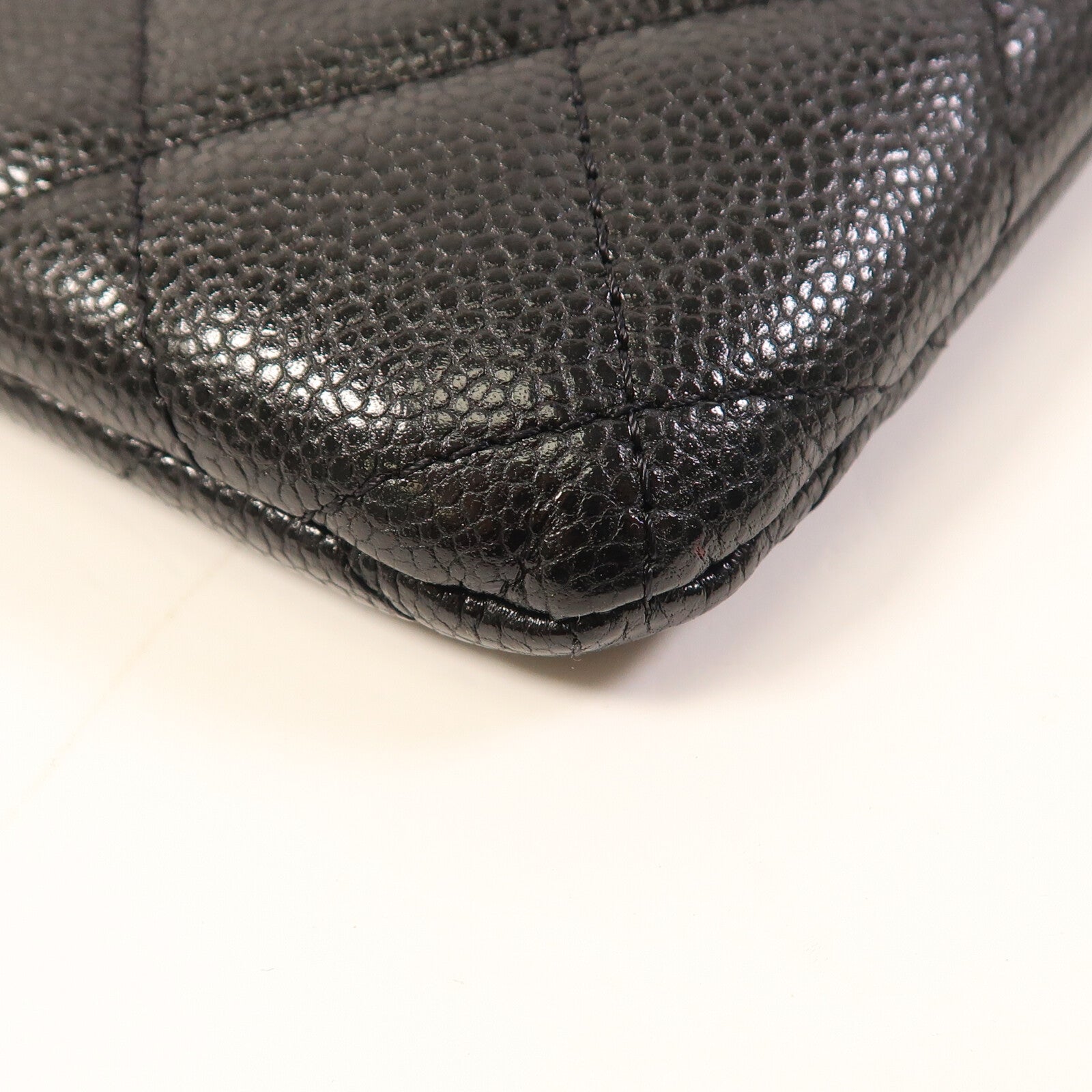 CHANEL 牛皮皮革Clutch Bag銀扣手拿包