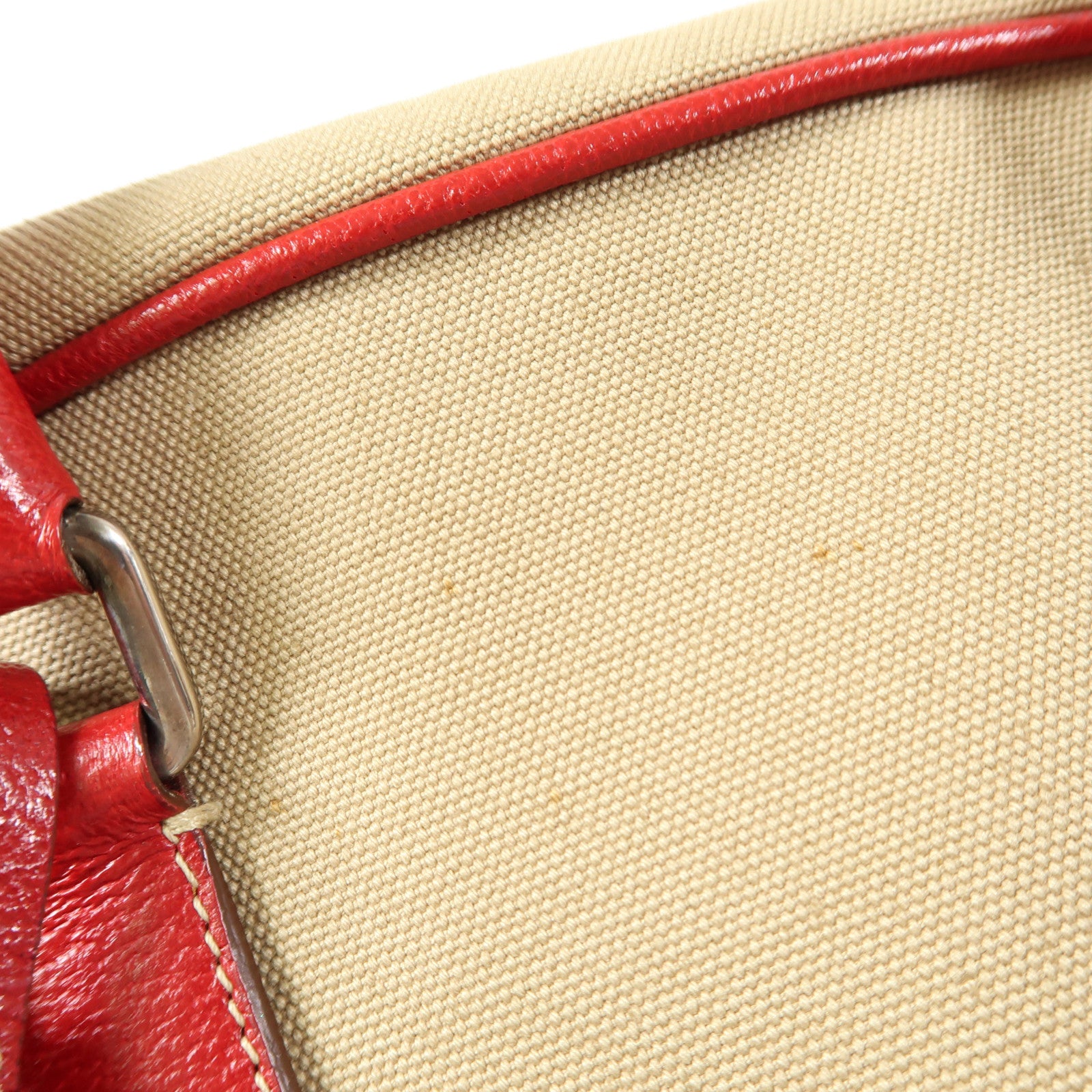 PRADA 帆布Tote Bag銀扣手挽袋