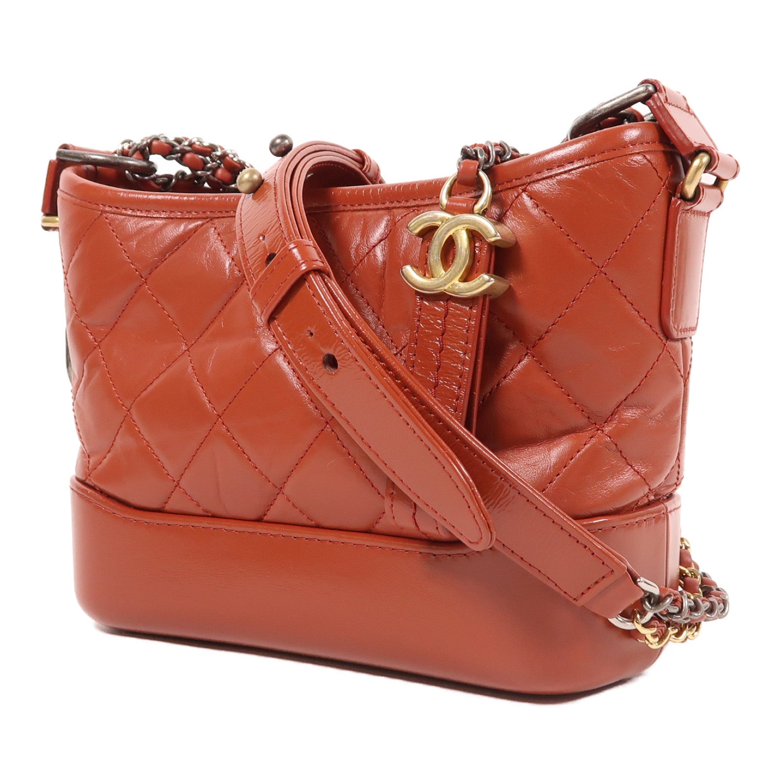 CHANEL 【激減優惠】牛皮皮革Gabrielle Small鏈帶肩背袋