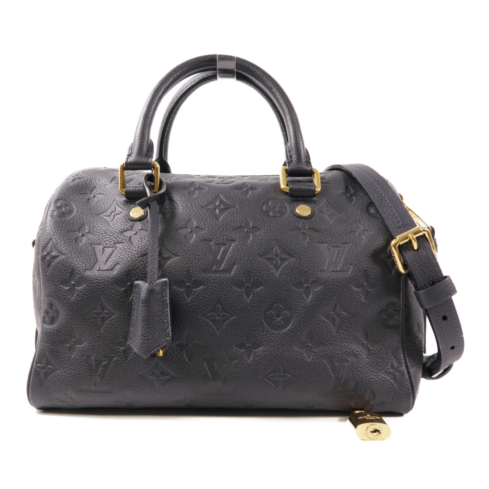 LOUIS VUITTON Monogram Empreinte Speedy Bandouliere 25金扣手挽肩背兩用袋