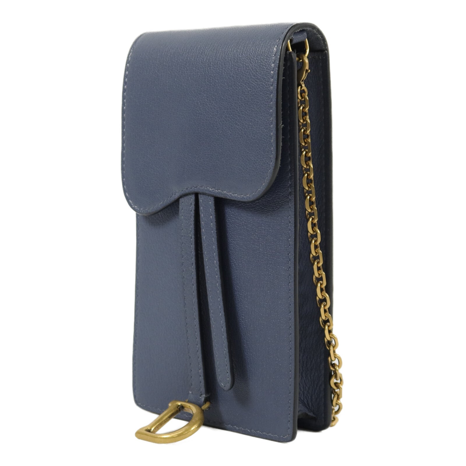 Dior 牛皮皮革Saddle Phone Bag鏈帶肩背袋