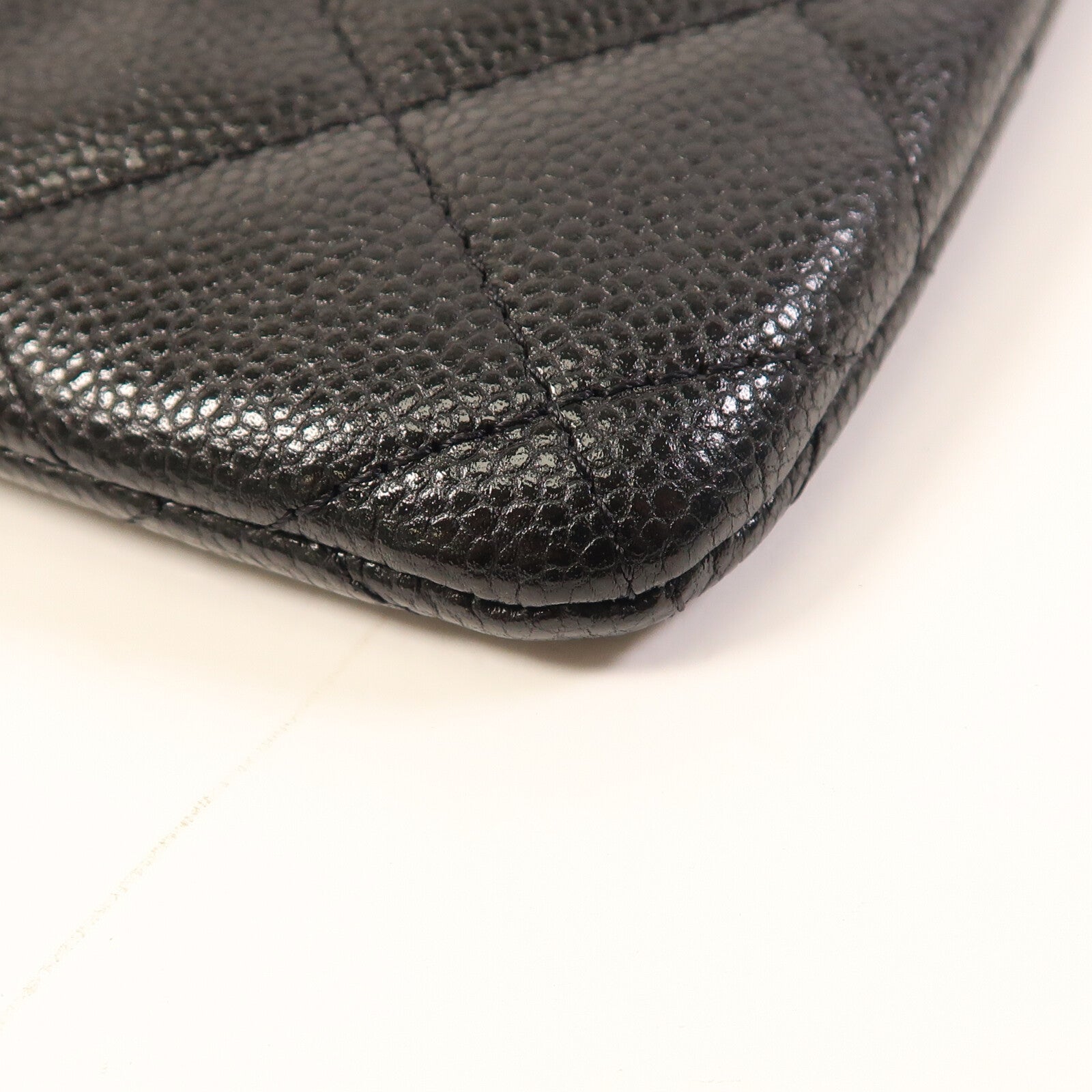 CHANEL 牛皮皮革Clutch Bag銀扣手拿包