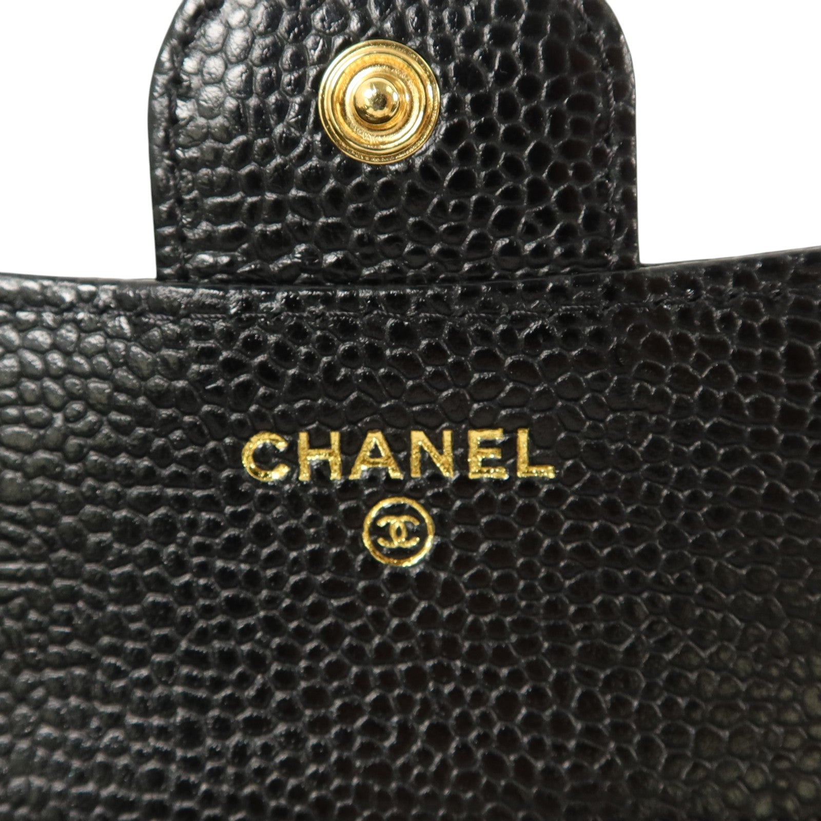 CHANEL 牛皮皮革Classic Trifold Wallet金扣錢包