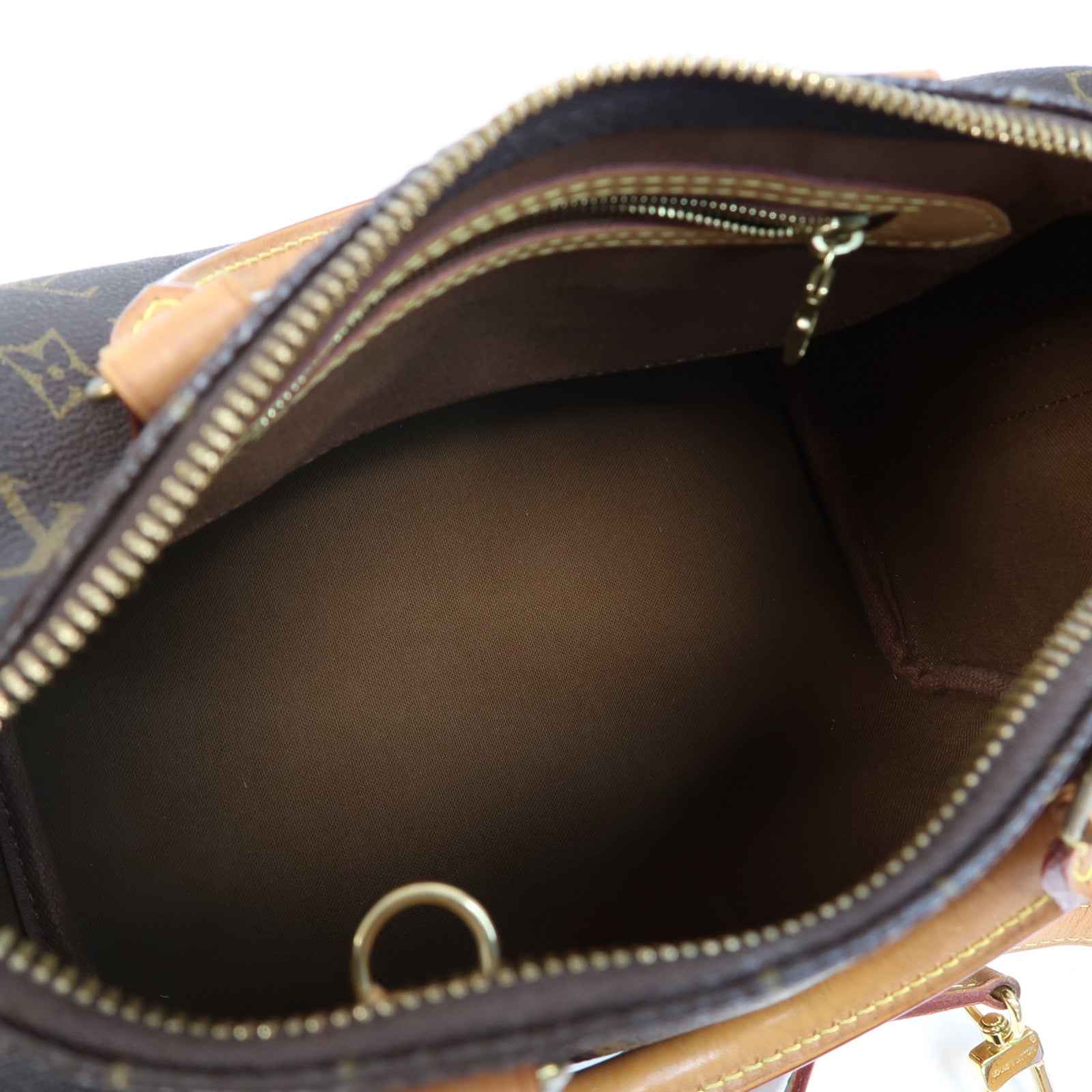 LOUIS VUITTON Monogram Speedy 25金扣手挽肩背兩用袋啡色