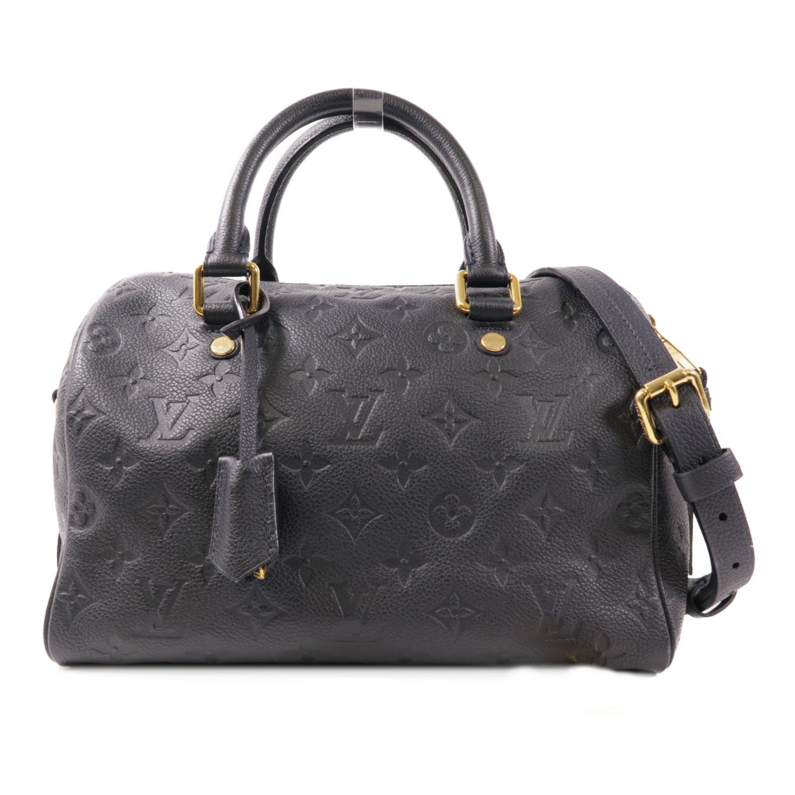 LOUIS VUITTON Monogram Empreinte Speedy Bandouliere 25金扣手挽肩背兩用袋
