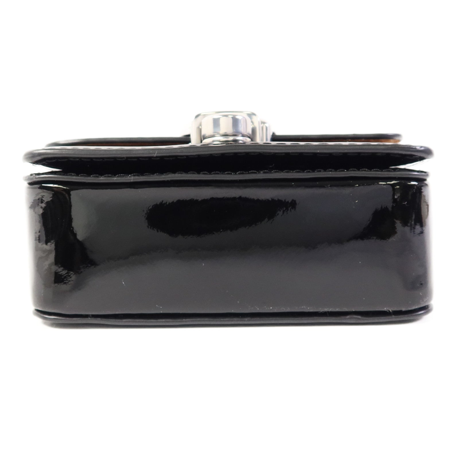 COACH 漆皮皮革Shoulder Bag銀扣肩背袋