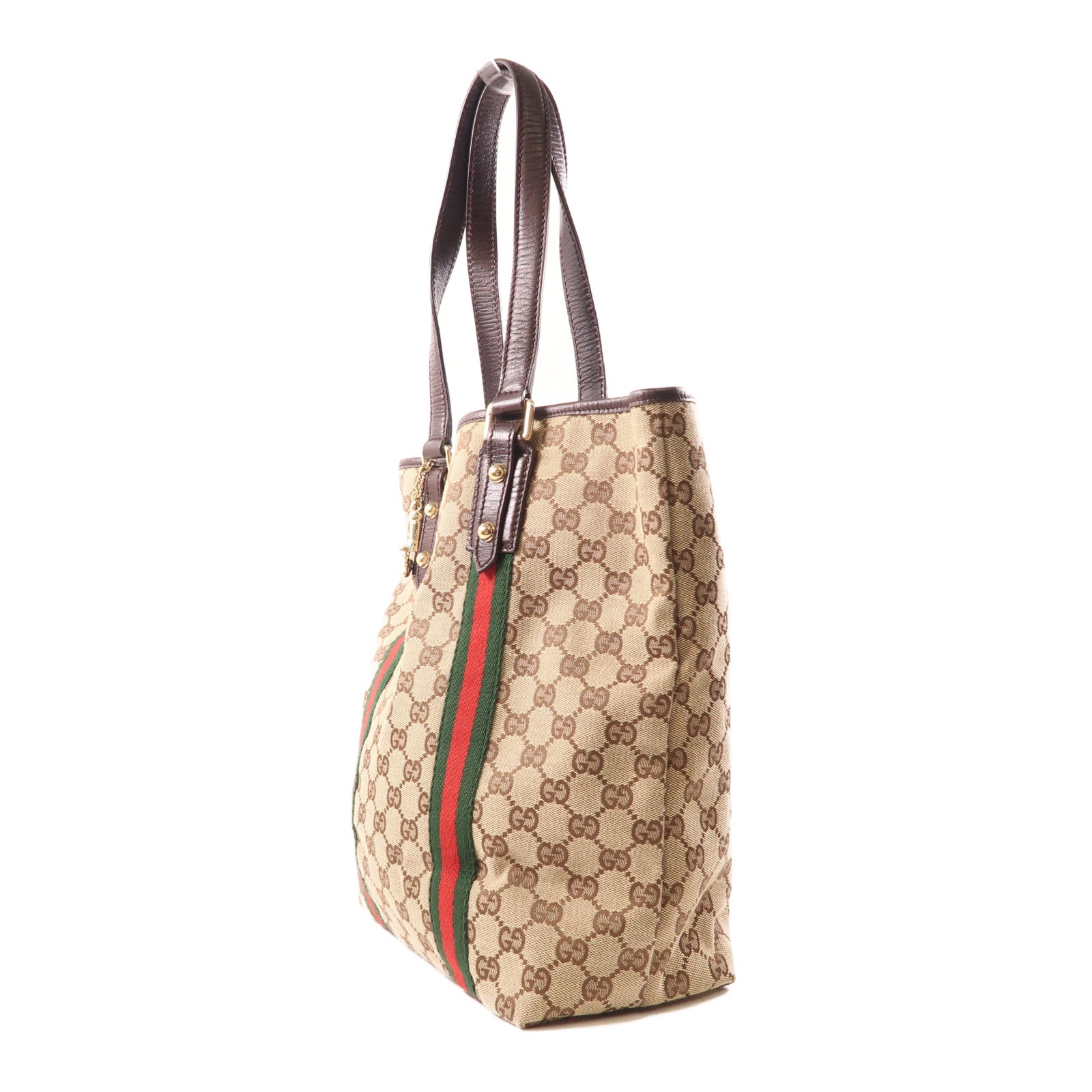 GUCCI 帆布Shoulder Tote金扣肩背袋/手挽袋