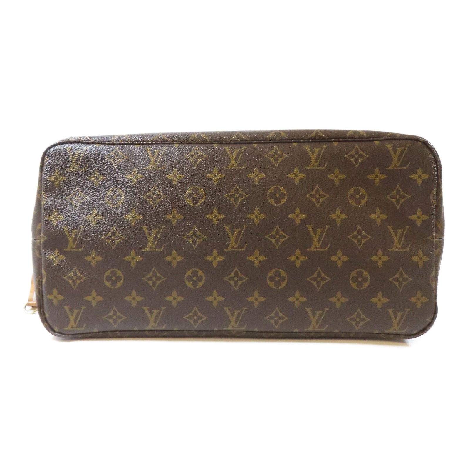LOUIS VUITTON Monogram Neverfull GM金扣手挽袋啡色
