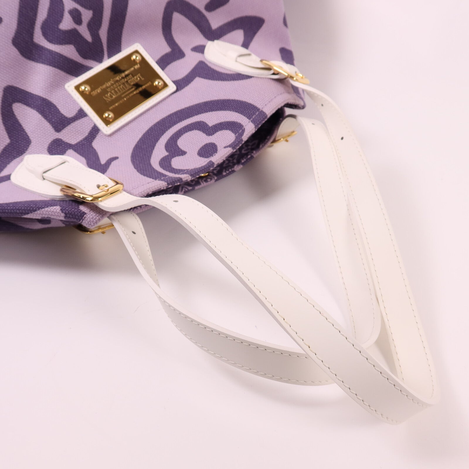LOUIS VUITTON 帆布Cruise Line Tahitienne GM金扣肩背袋