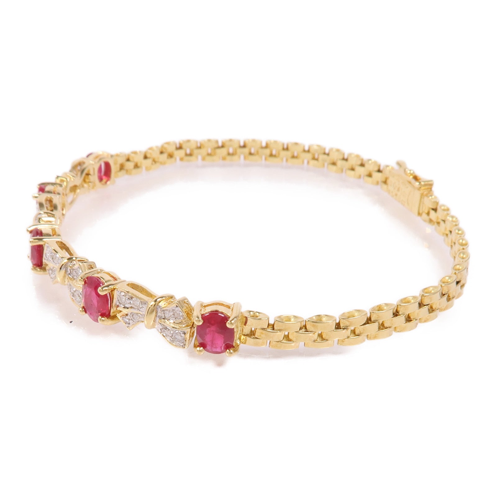 JEWELRY 18K黃金Ruby/Diamond Bracelet紅寶石/鑽石手鏈