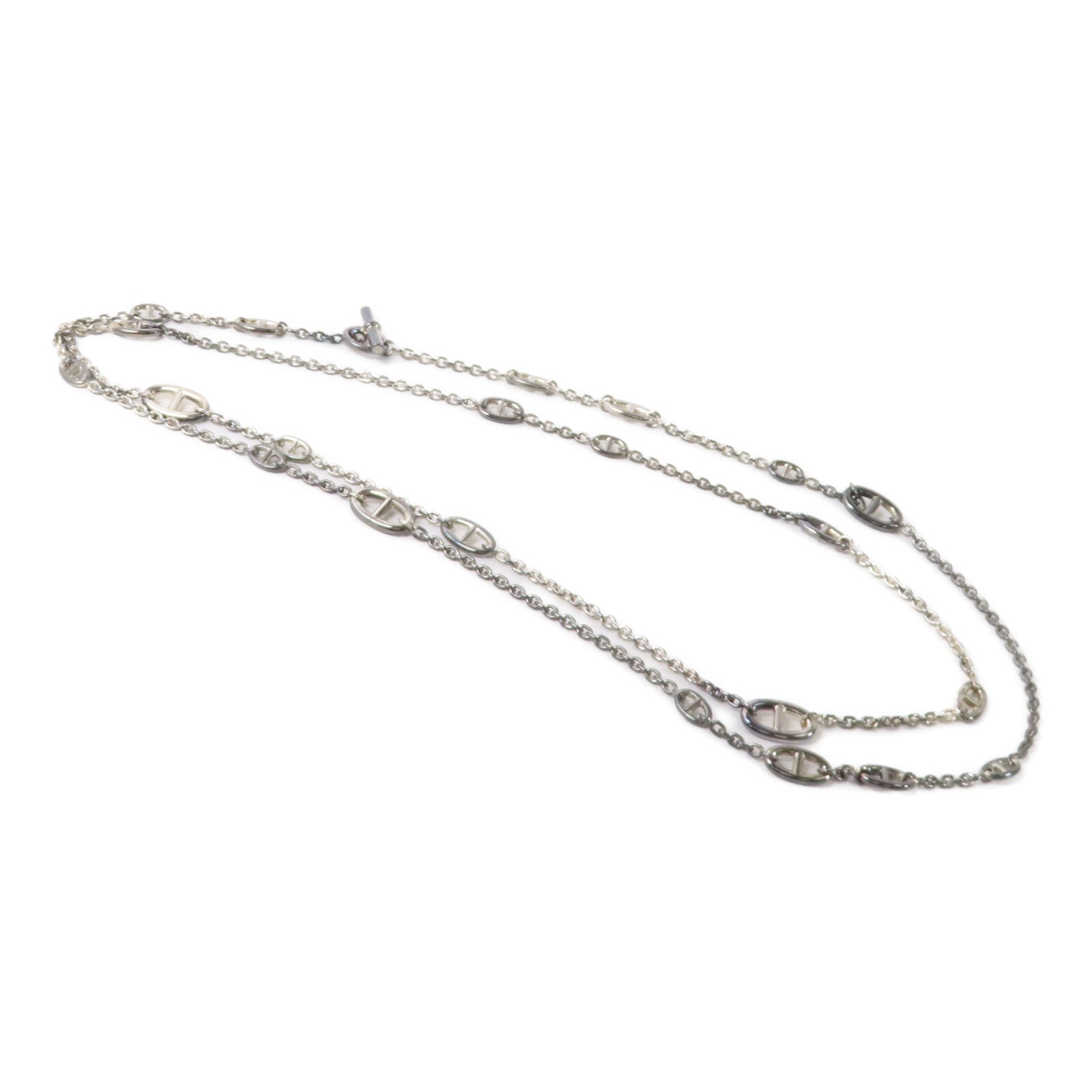 HERMES 925純銀Farandole Necklace銀扣項鏈