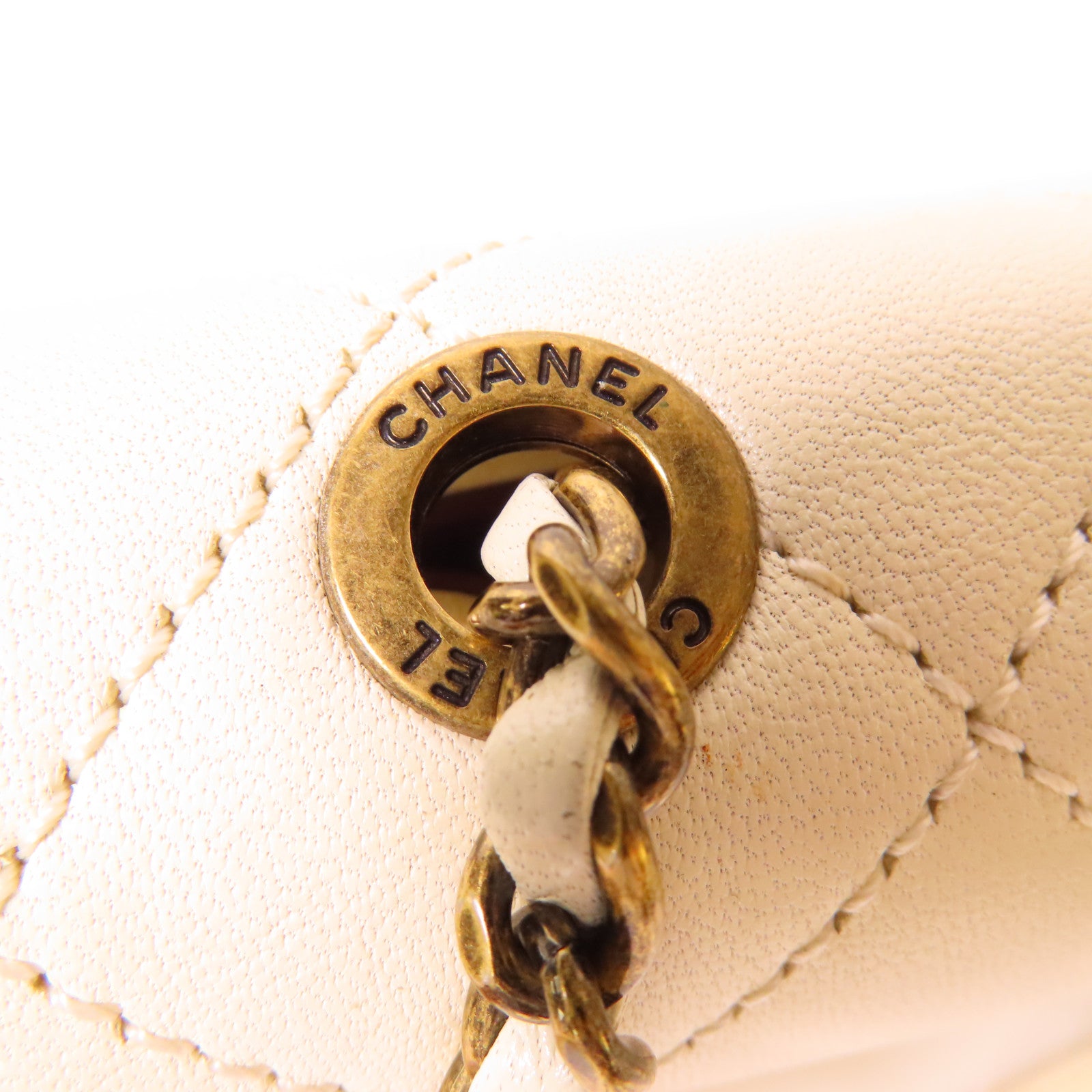 CHANEL 羊皮皮革Beauty Lock Flap Bag金扣肩背袋