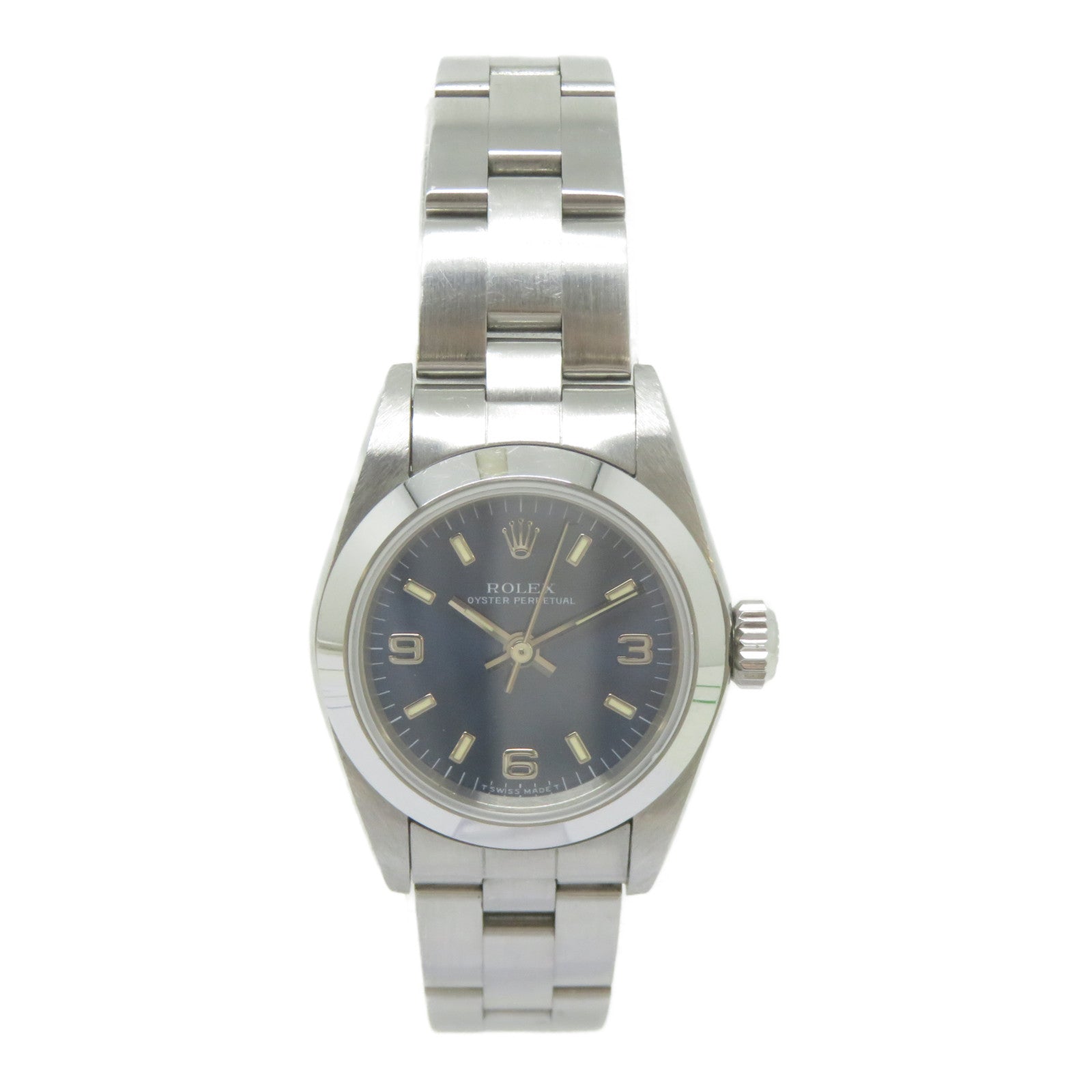 ROLEX Oyster Perpetual不鏽鋼手錶自動機芯深藍色