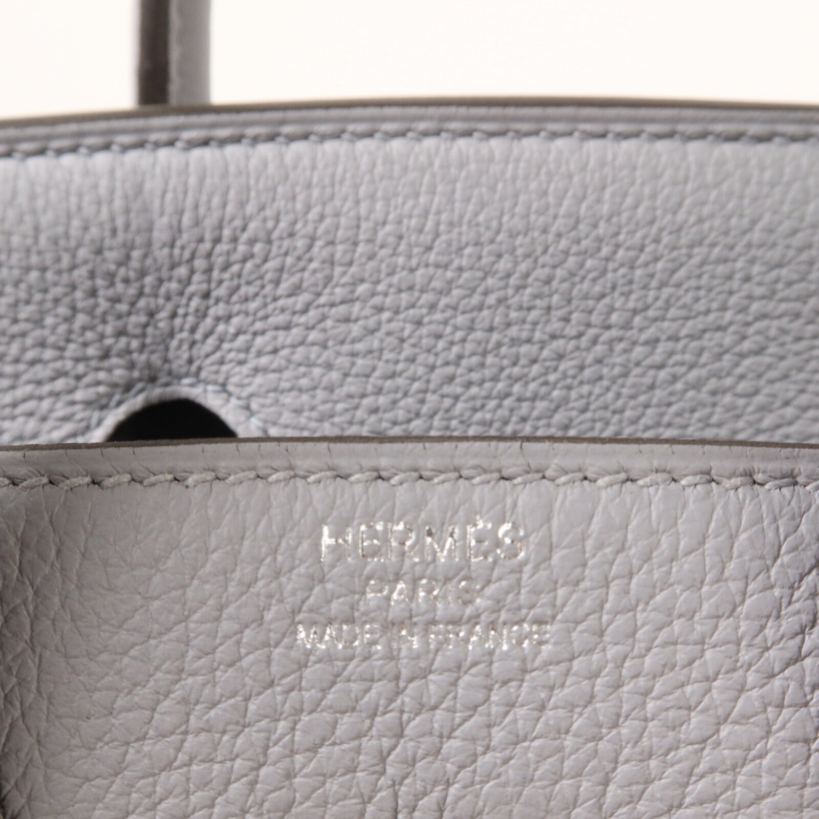 HERMES Togo皮革Birkin 25手挽袋Gris Pantin