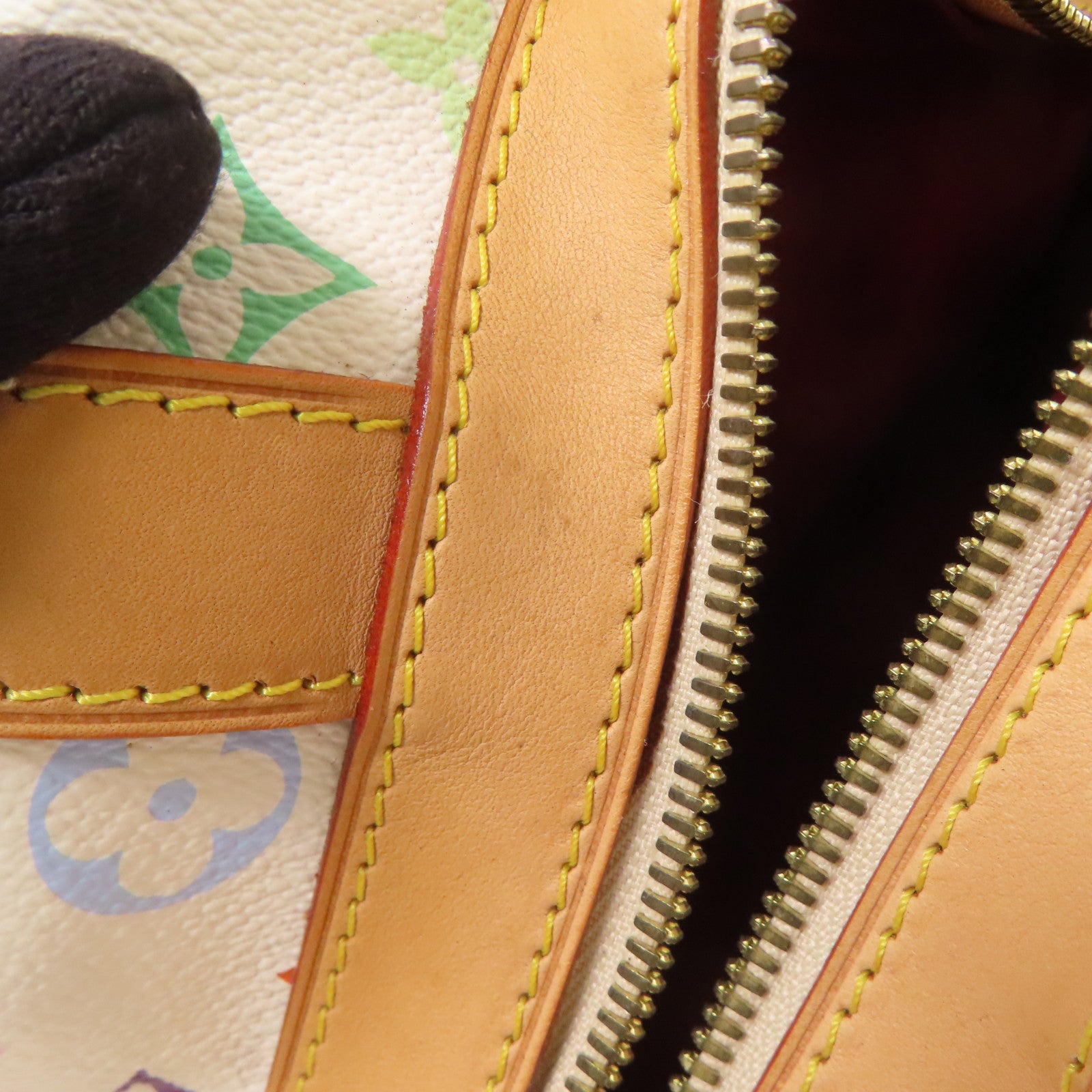 LOUIS VUITTON Monogram Multicolore Claudia金扣肩背袋白色/彩色
