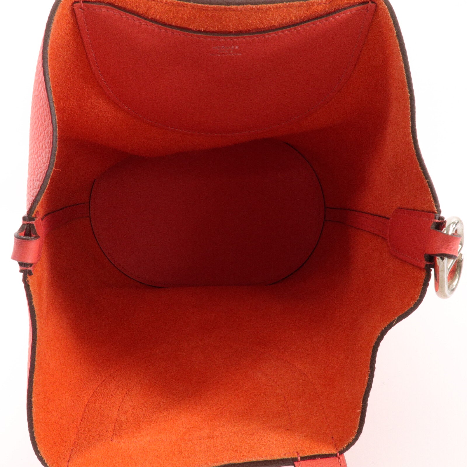 HERMES Clemence皮革In The Loop 23手挽袋Rose Texas