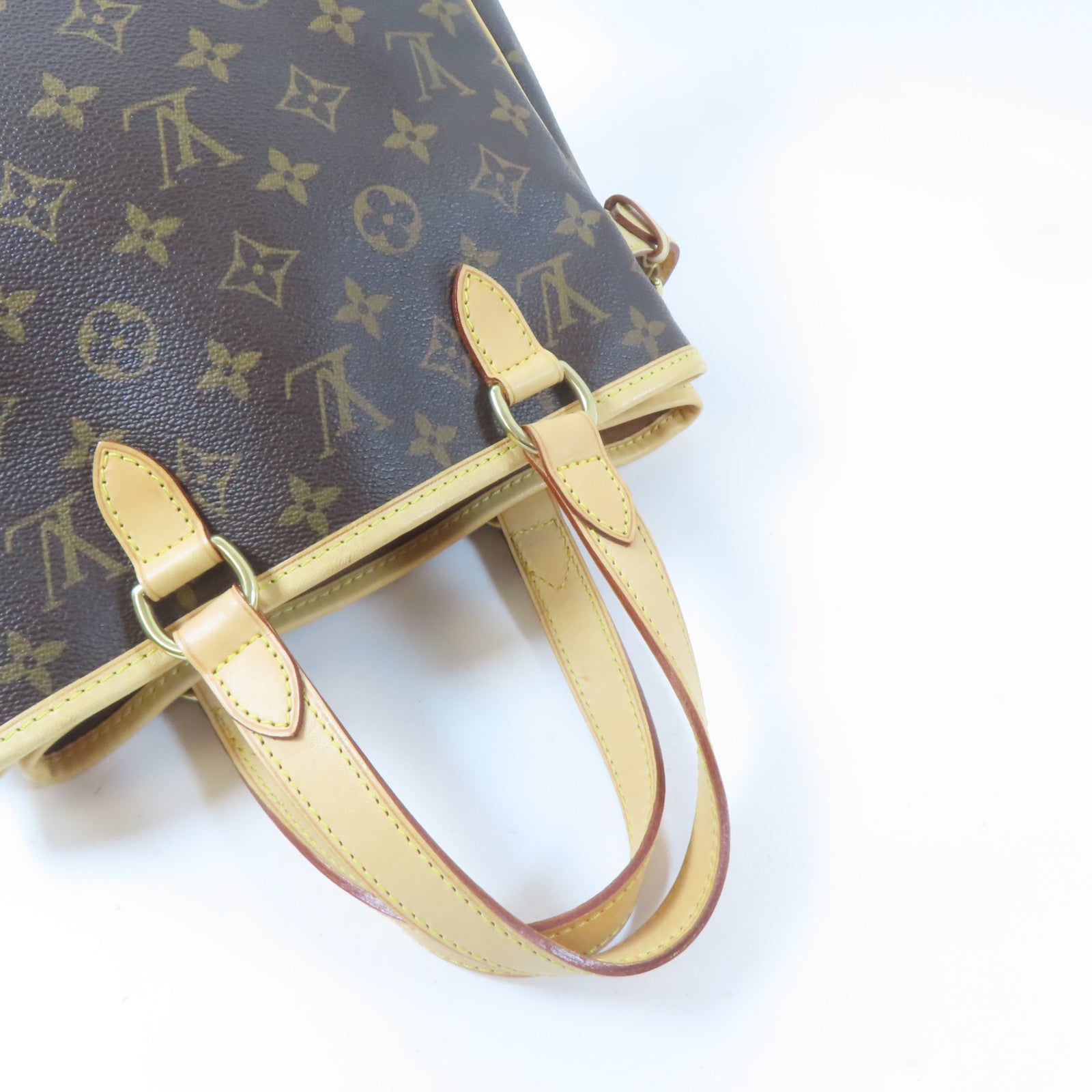LOUIS VUITTON Monogram Batignolles金扣手挽袋啡色