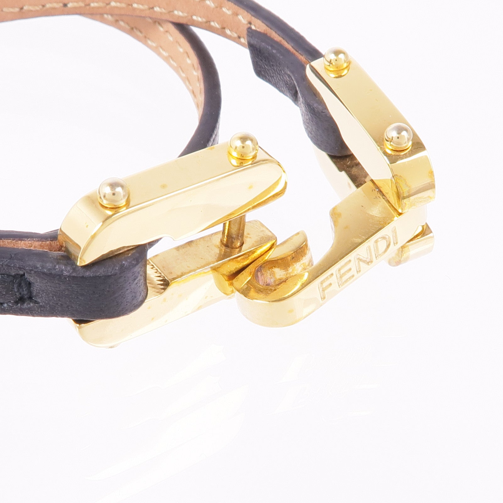 FENDI 牛皮皮革Bracelet金扣手帶