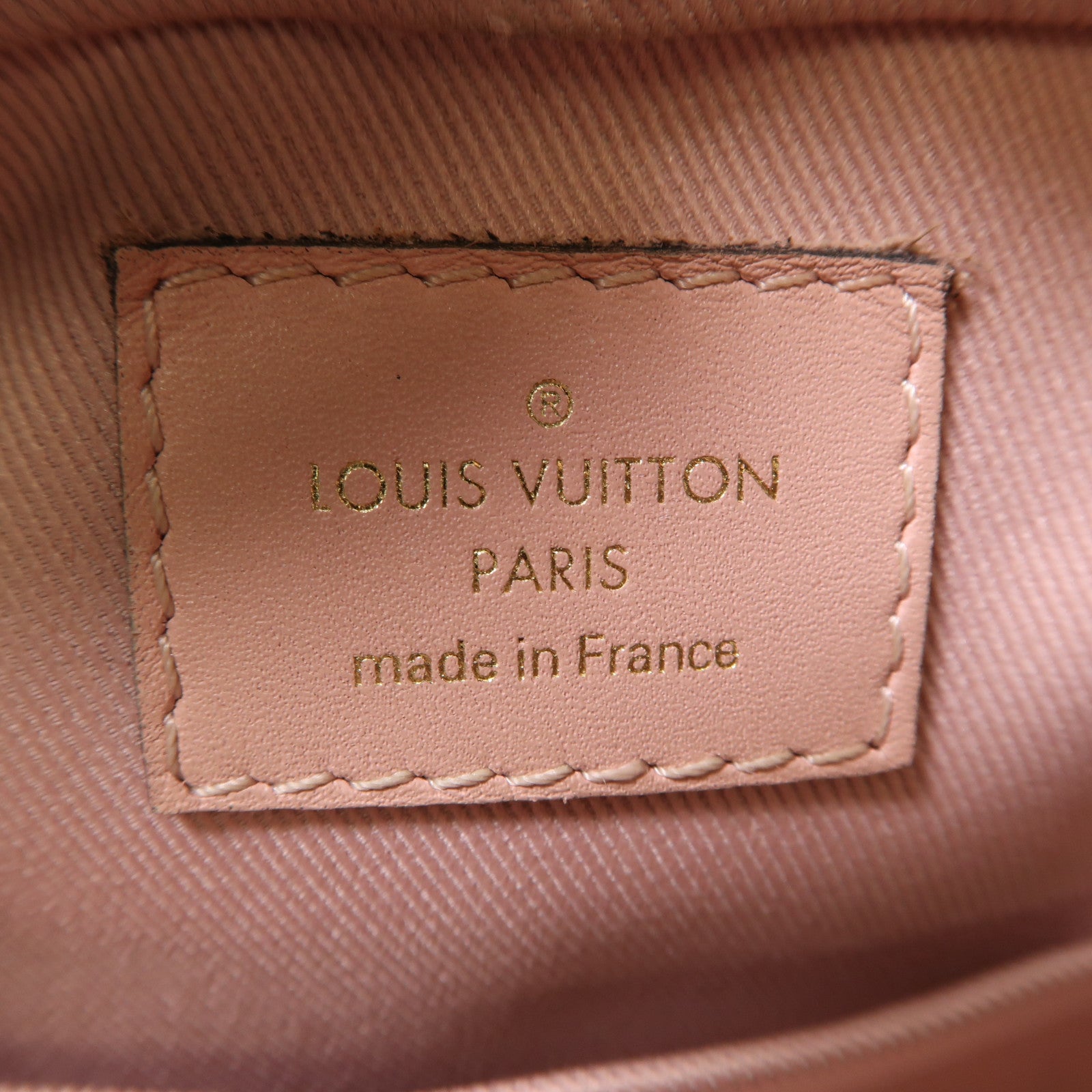 LOUIS VUITTON Monogram Saintonge金扣手挽肩背兩用袋啡色/粉紅色