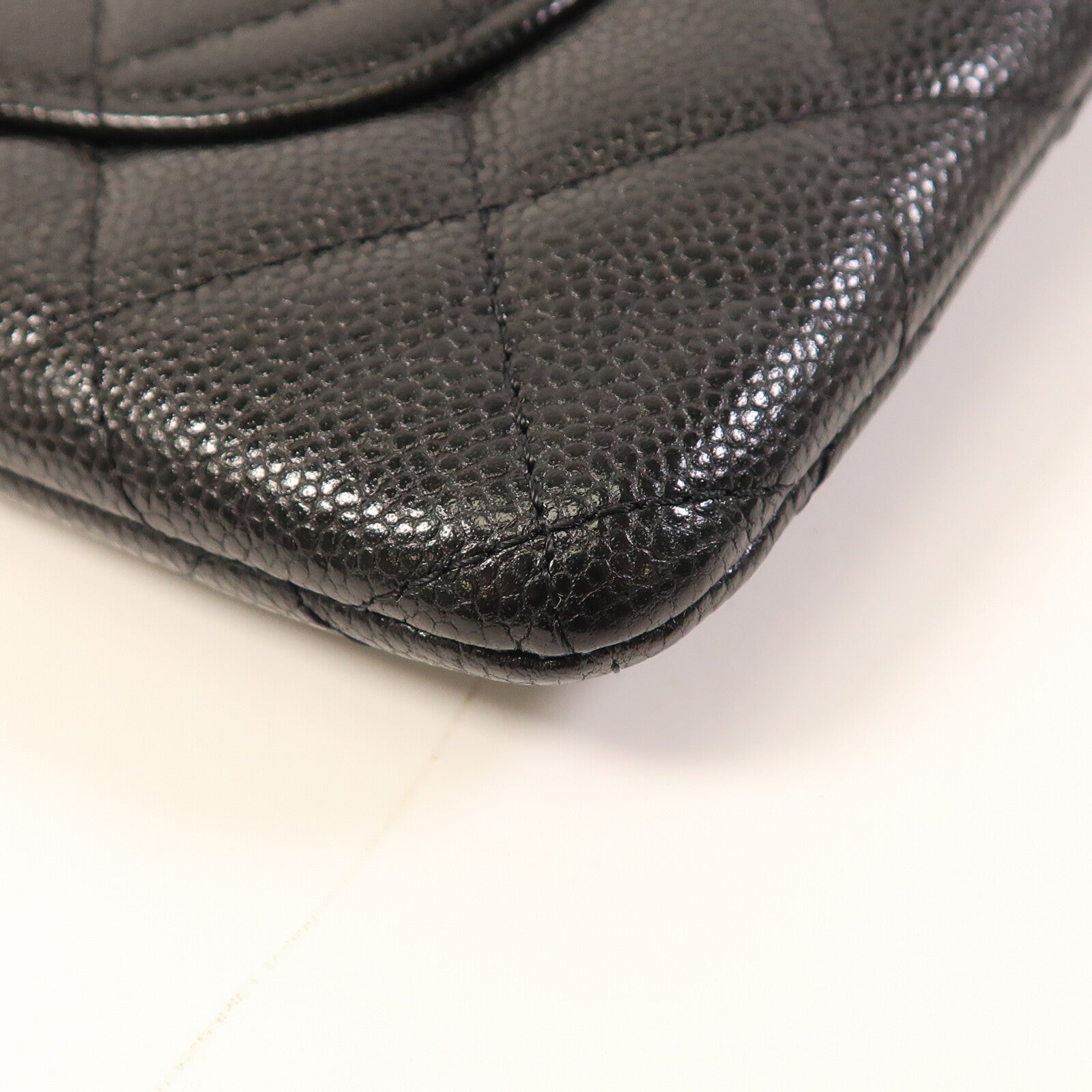 CHANEL 牛皮皮革Clutch Bag銀扣手拿包