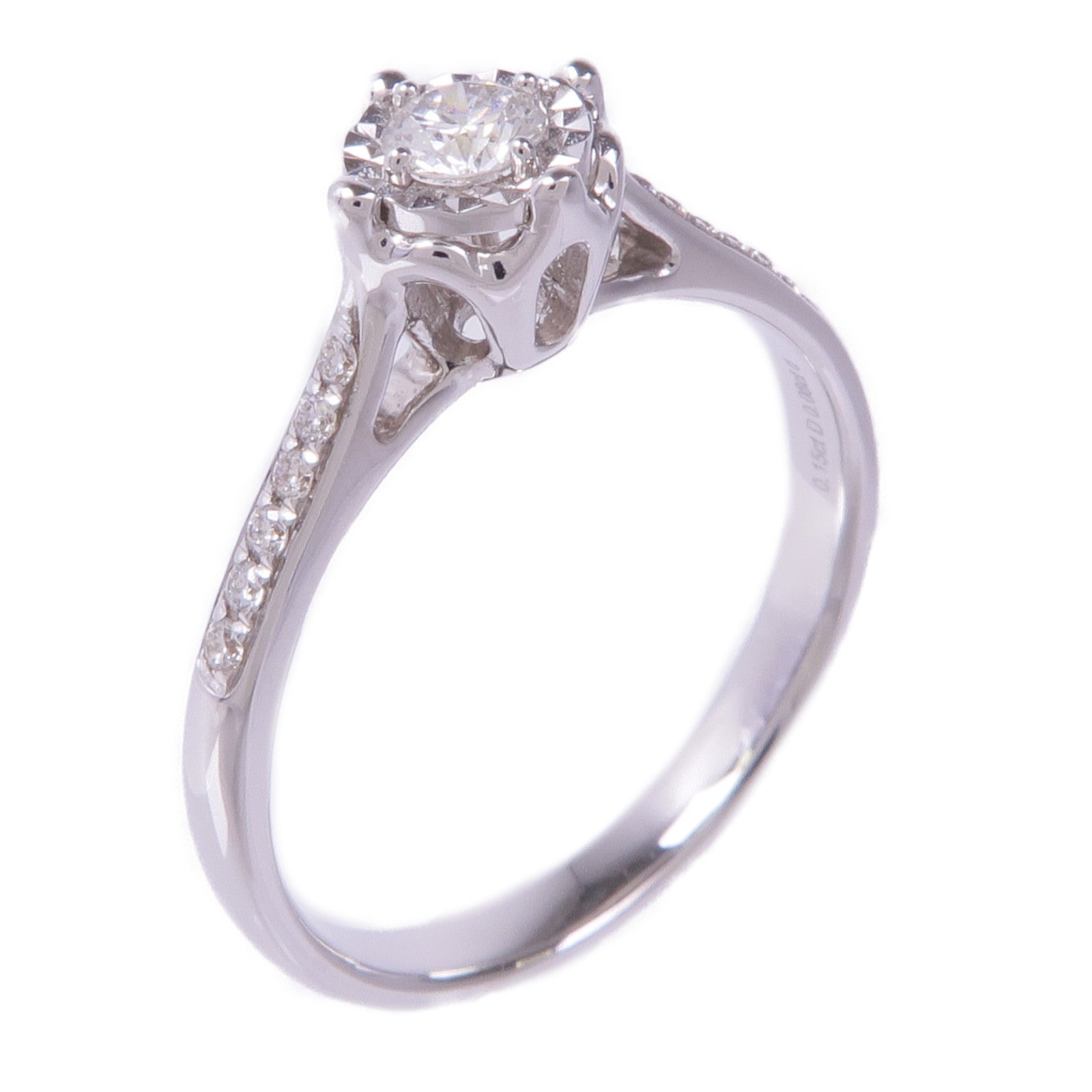 JEWELRY 【激減優惠】18K白金Diamond Ring鑽石戒指US#6.5