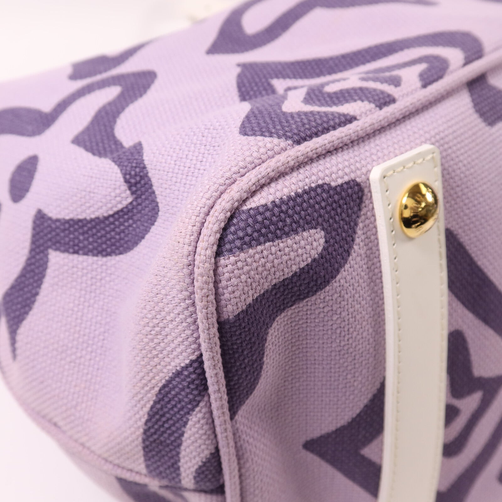 LOUIS VUITTON 帆布Cruise Line Tahitienne GM金扣肩背袋