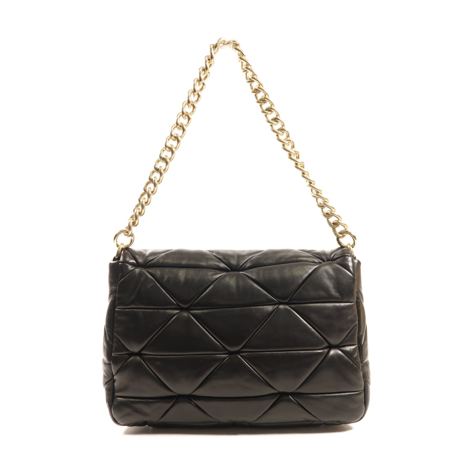 PRADA 羊皮皮革2 Way Shoulder金扣手挽肩背兩用袋