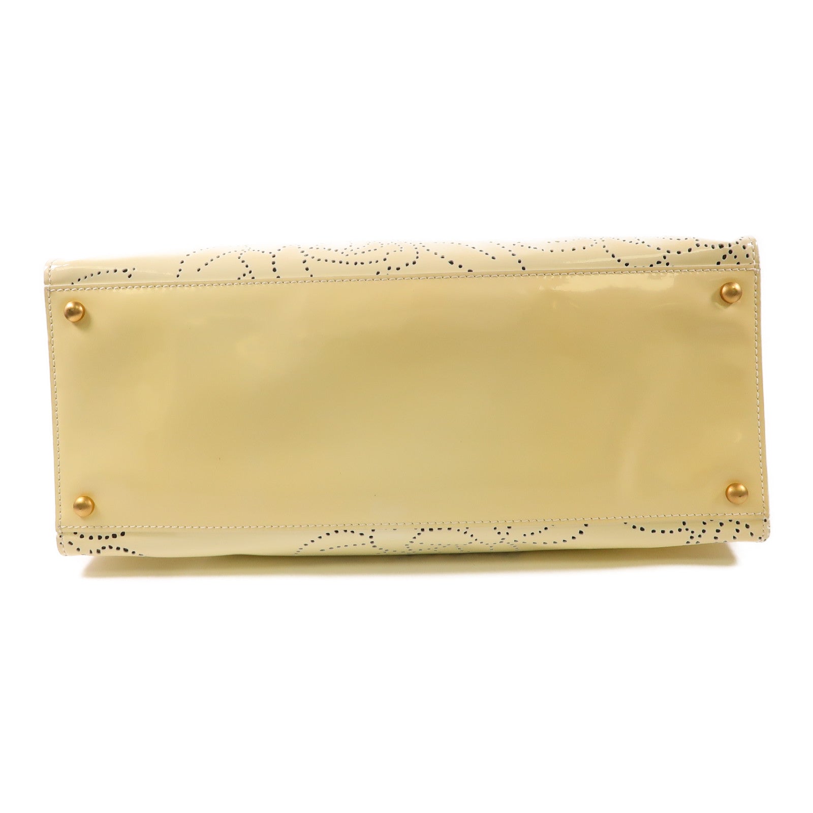 CHANEL 漆皮皮革Tote Bag金扣手挽袋