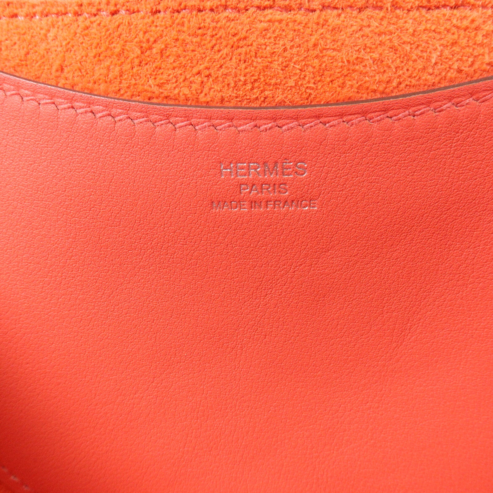 HERMES Clemence皮革In The Loop 23手挽袋Rose Texas