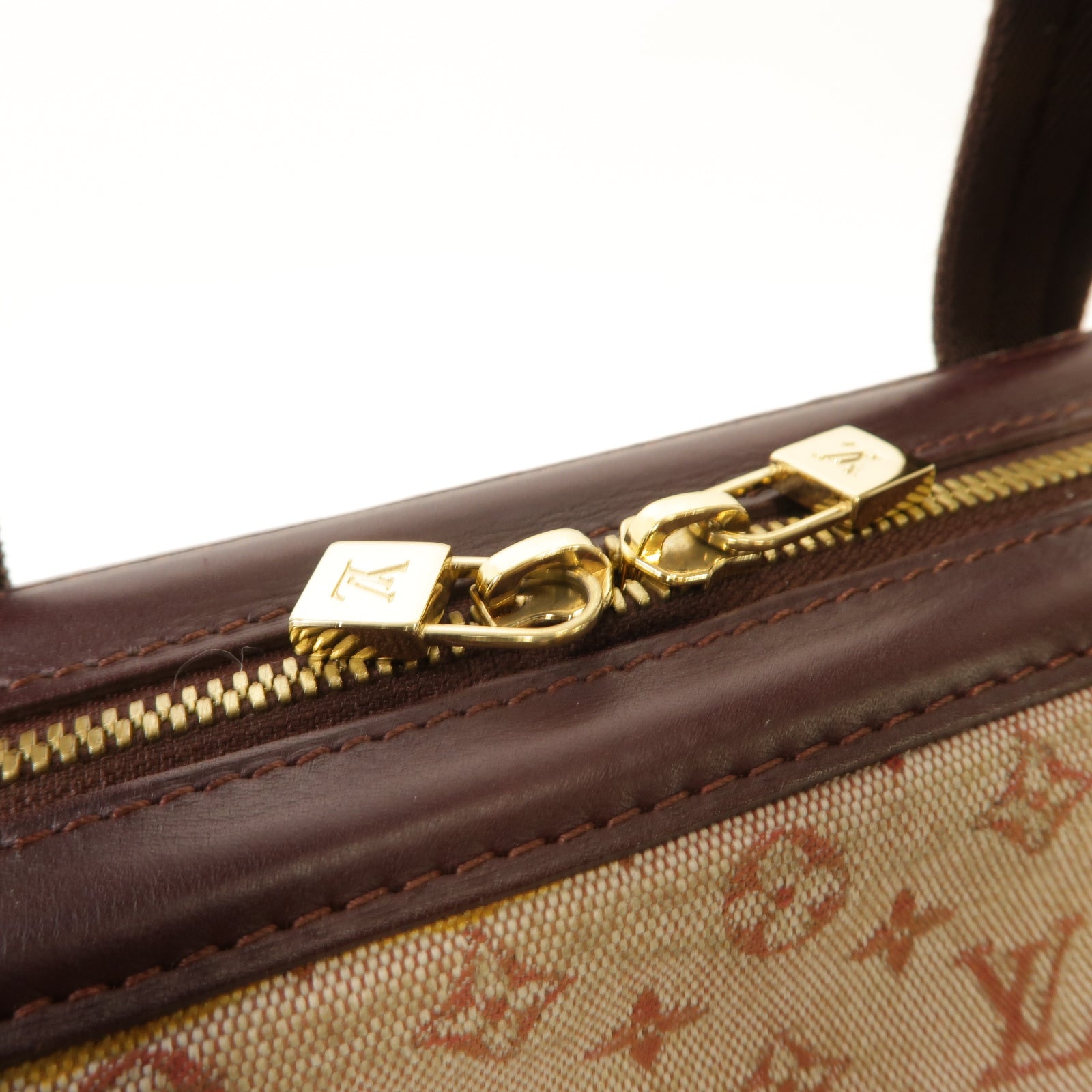 LOUIS VUITTON Monogram Mini Josephine PM金扣肩背袋粉紅色