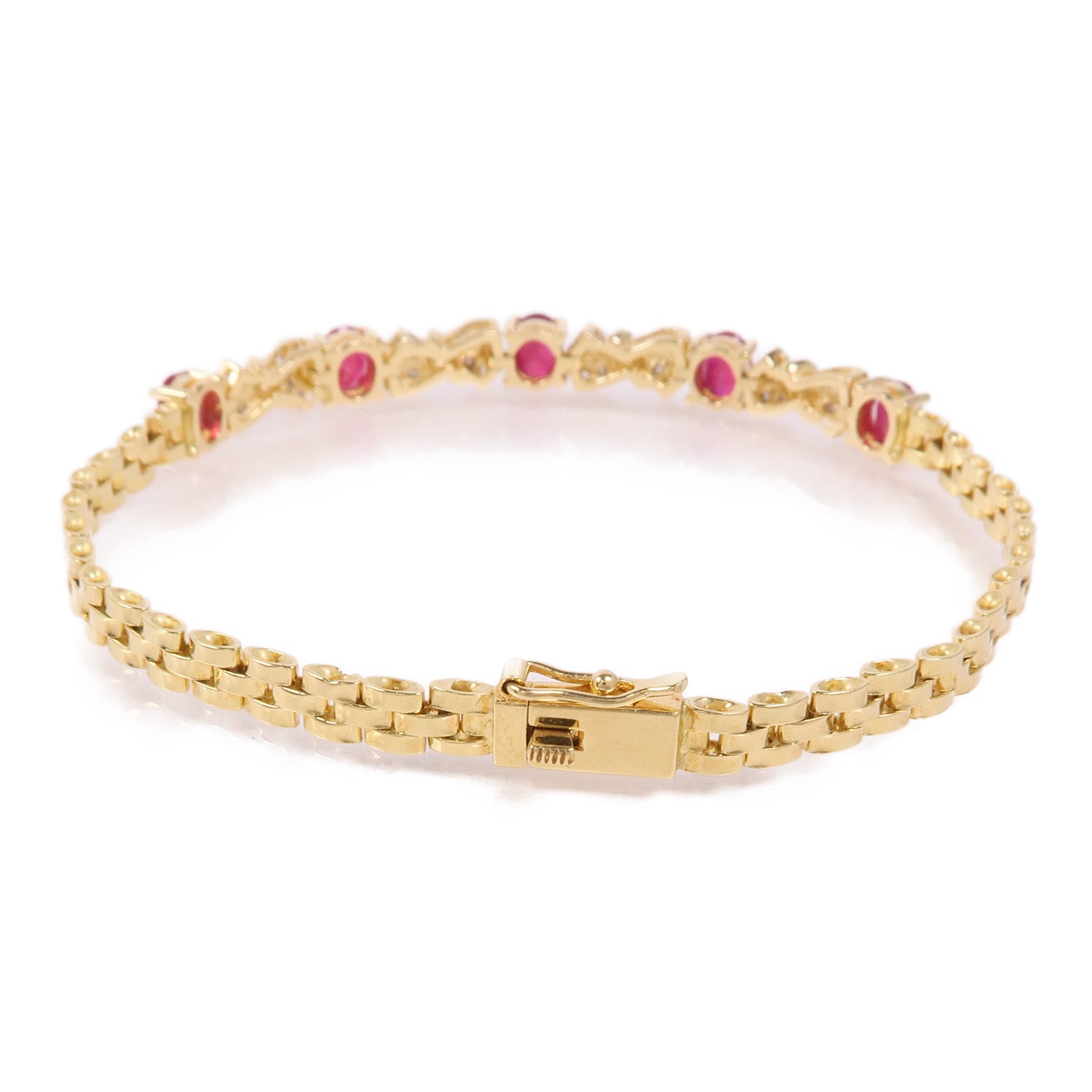 JEWELRY 18K黃金Ruby/Diamond Bracelet紅寶石/鑽石手鏈
