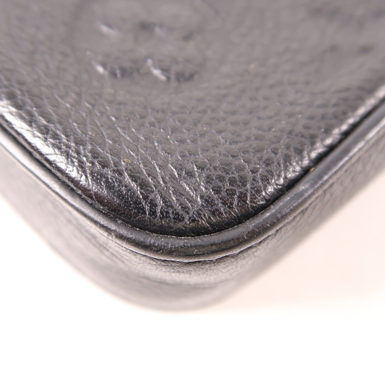 LOUIS VUITTON Monogram Empreinte Felicie Pochette 金扣鏈帶肩背袋黑色