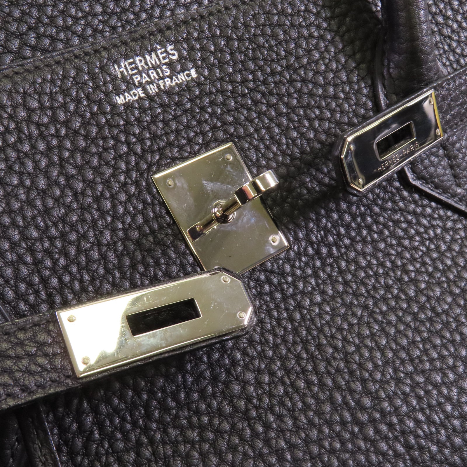 HERMES Togo皮革Birkin 45銀扣肩背袋