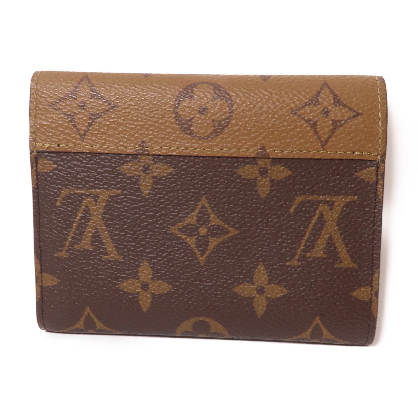 LOUIS VUITTON Monogram Reverse Victorine Wallet金扣錢包棕色