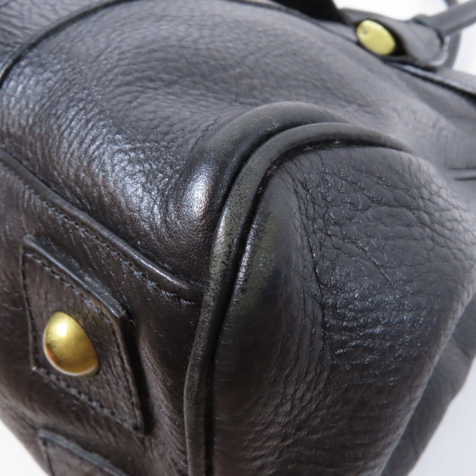 MULBERRY 牛皮皮革Hand Bag金扣肩背袋黑色