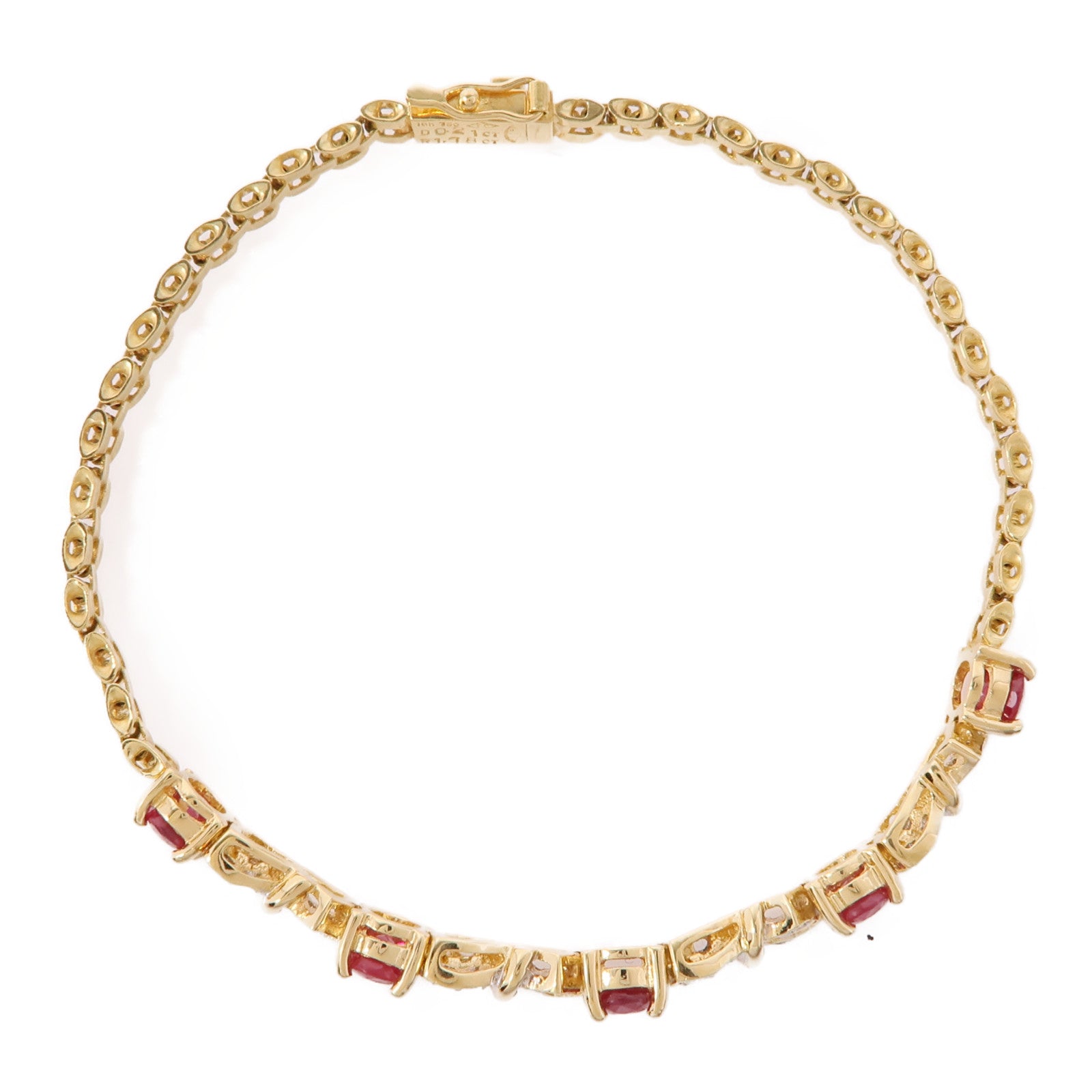 JEWELRY 18K黃金Ruby/Diamond Bracelet紅寶石/鑽石手鏈