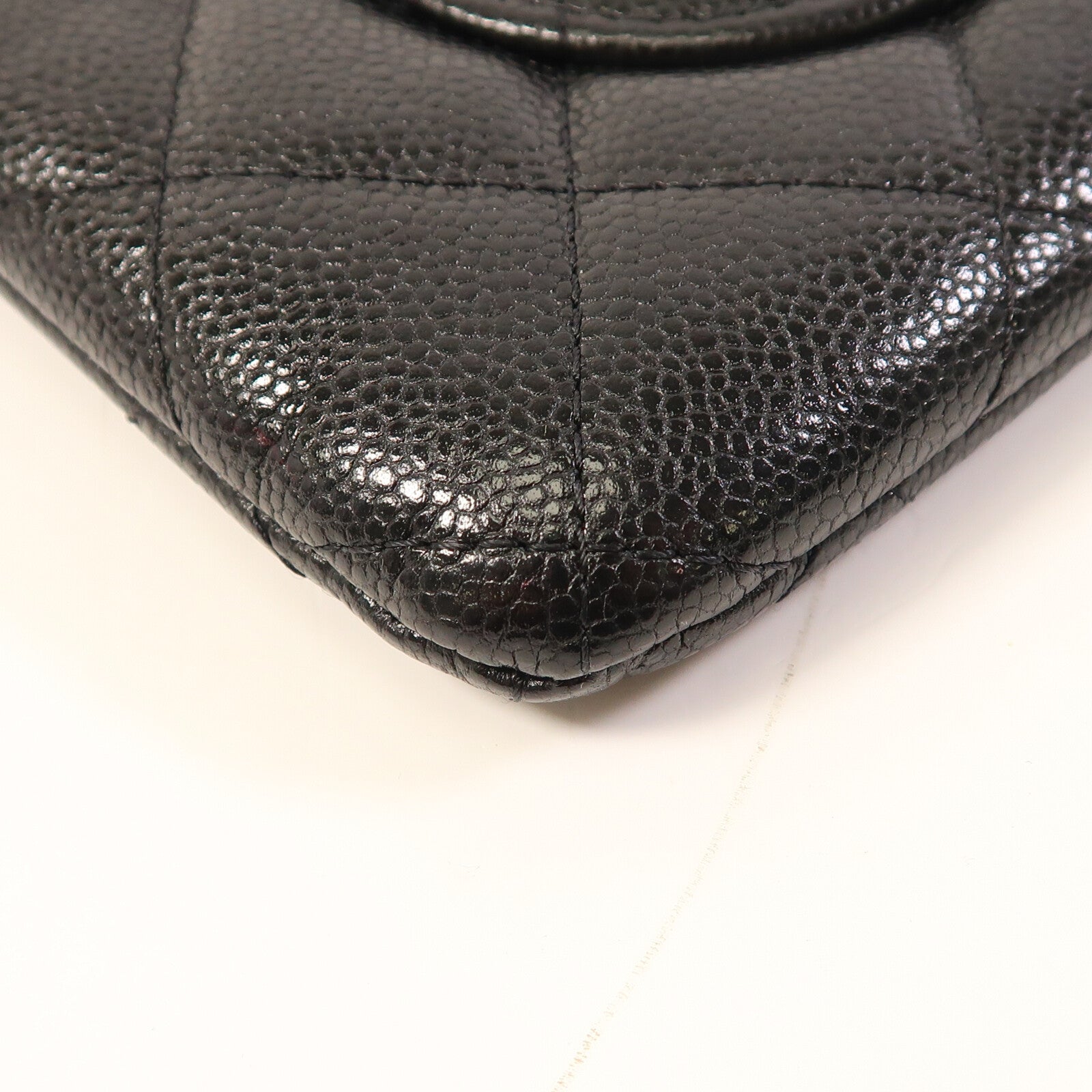 CHANEL 牛皮皮革Clutch Bag銀扣手拿包