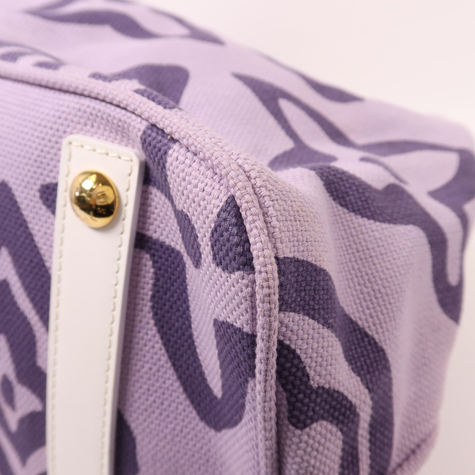 LOUIS VUITTON 帆布Cruise Line Tahitienne GM金扣肩背袋