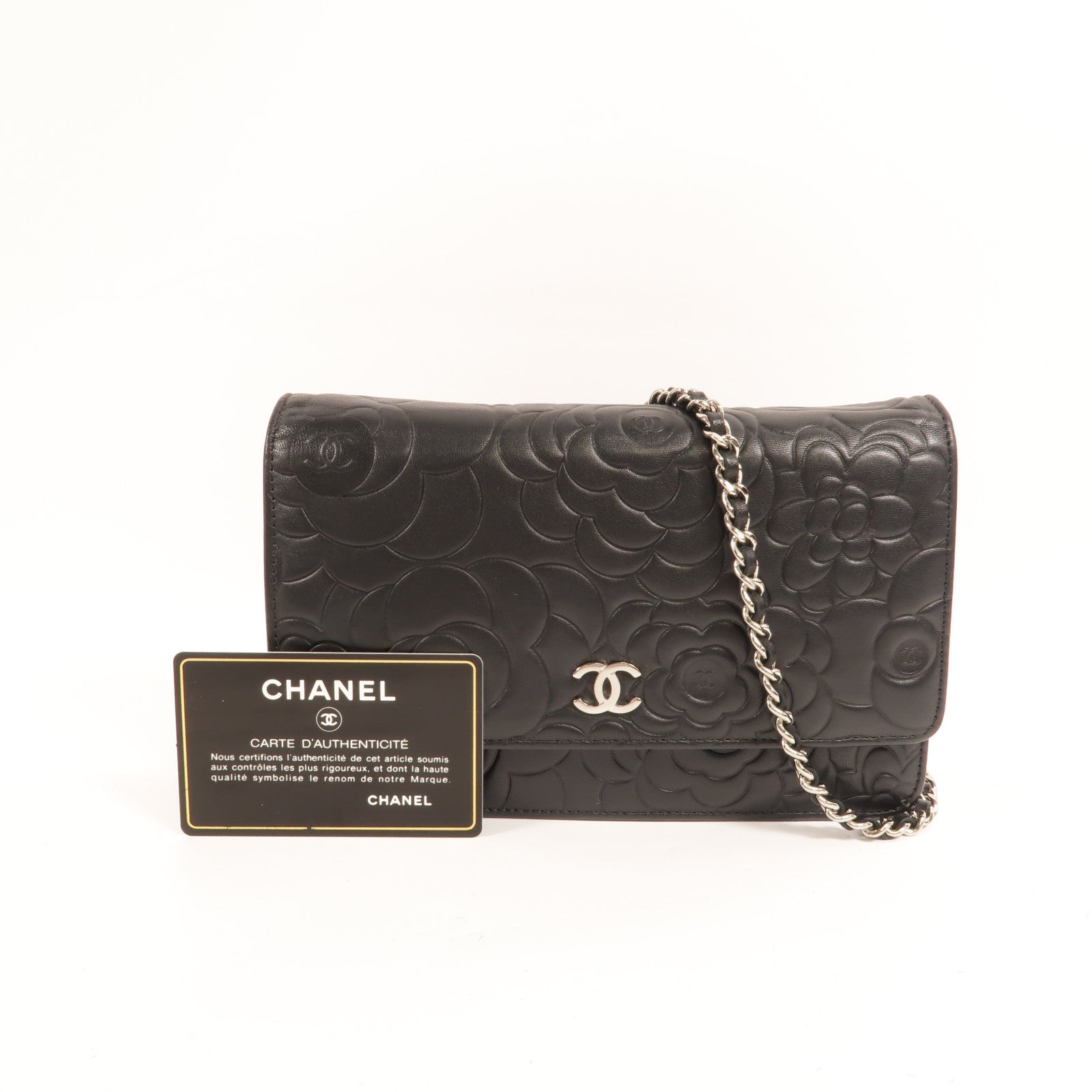 CHANEL 羊皮皮革WOC Wallet On Chain鏈帶肩背袋