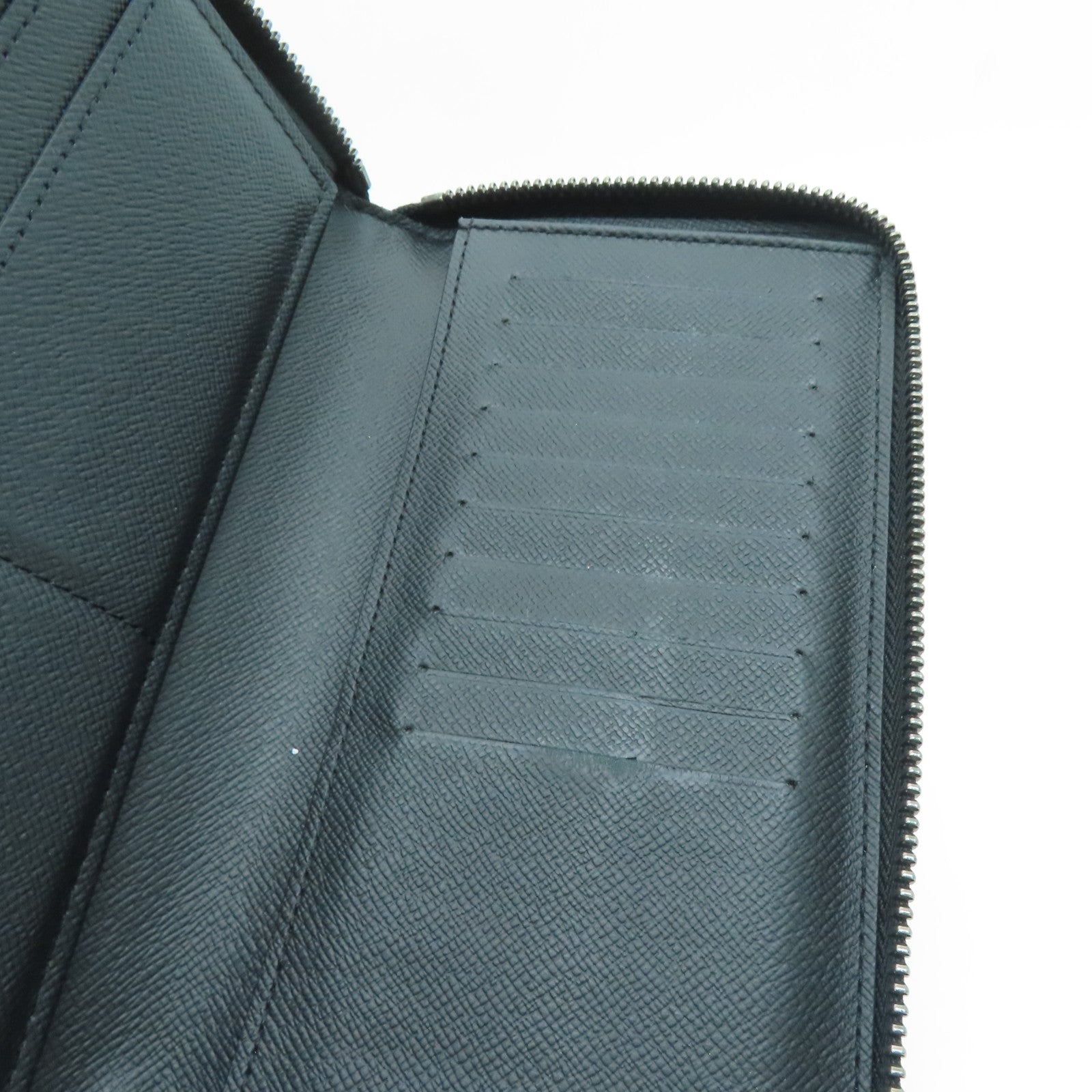 LOUIS VUITTON Monogram Eclipse Long pocketbook silver buckle long wallet black
