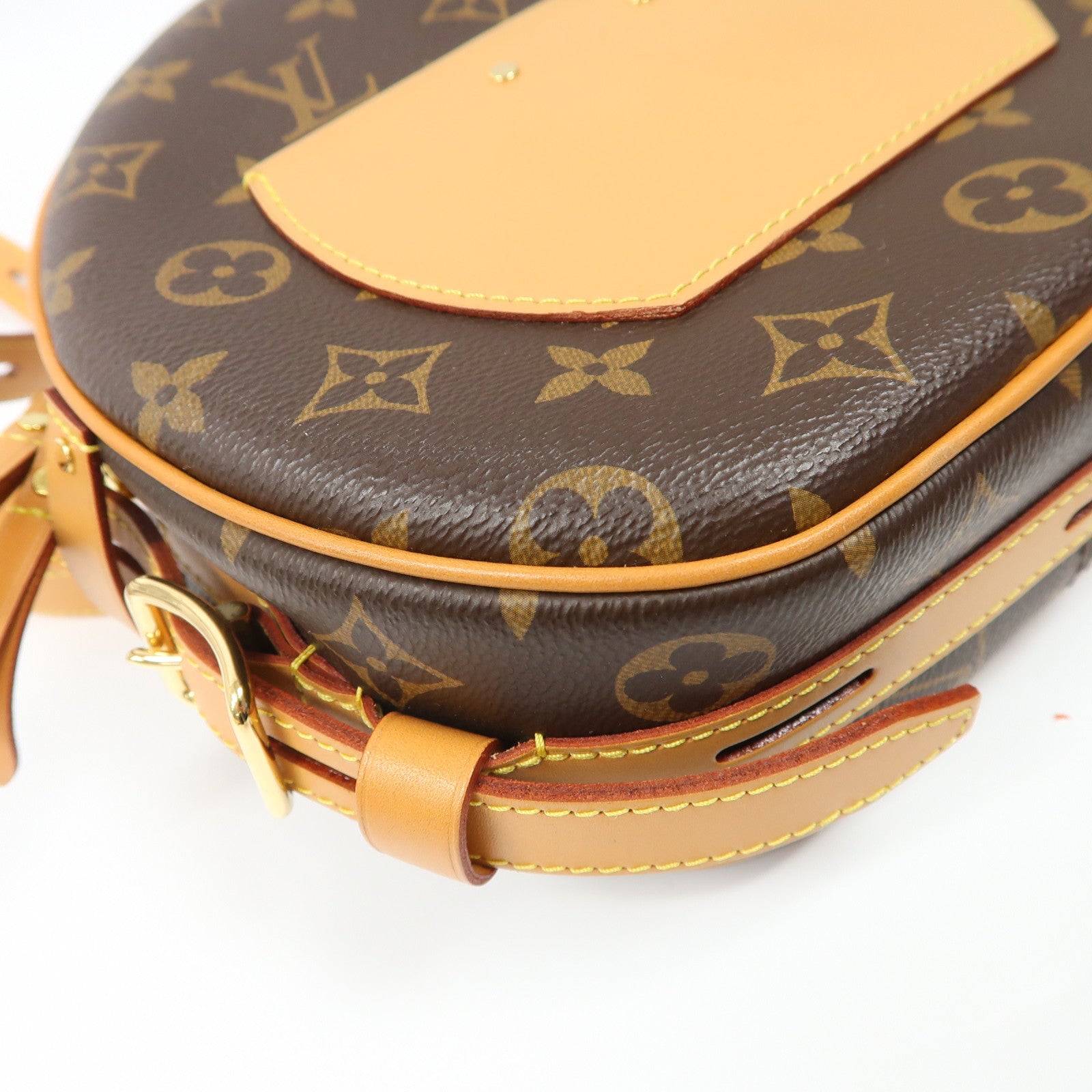 LOUIS VUITTON Monogram Boite Chapeau Souple MM金扣肩背袋啡色