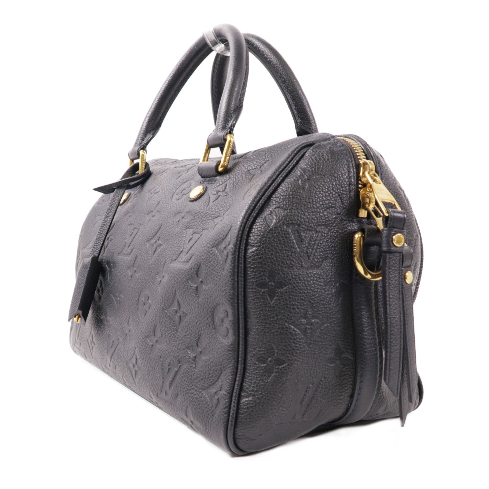 LOUIS VUITTON Monogram Empreinte Speedy Bandouliere 25金扣手挽肩背兩用袋