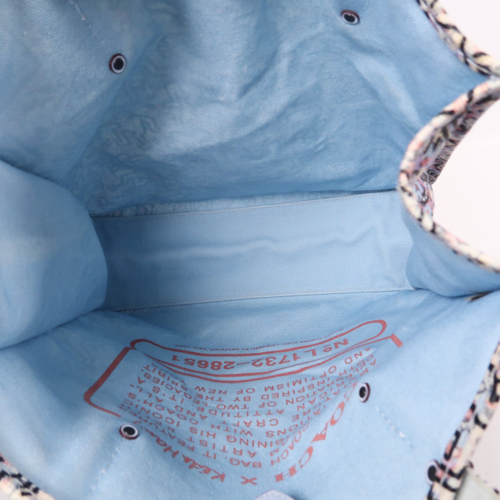 COACH Shoulder Bag 28651 Canvas Blue/Purple