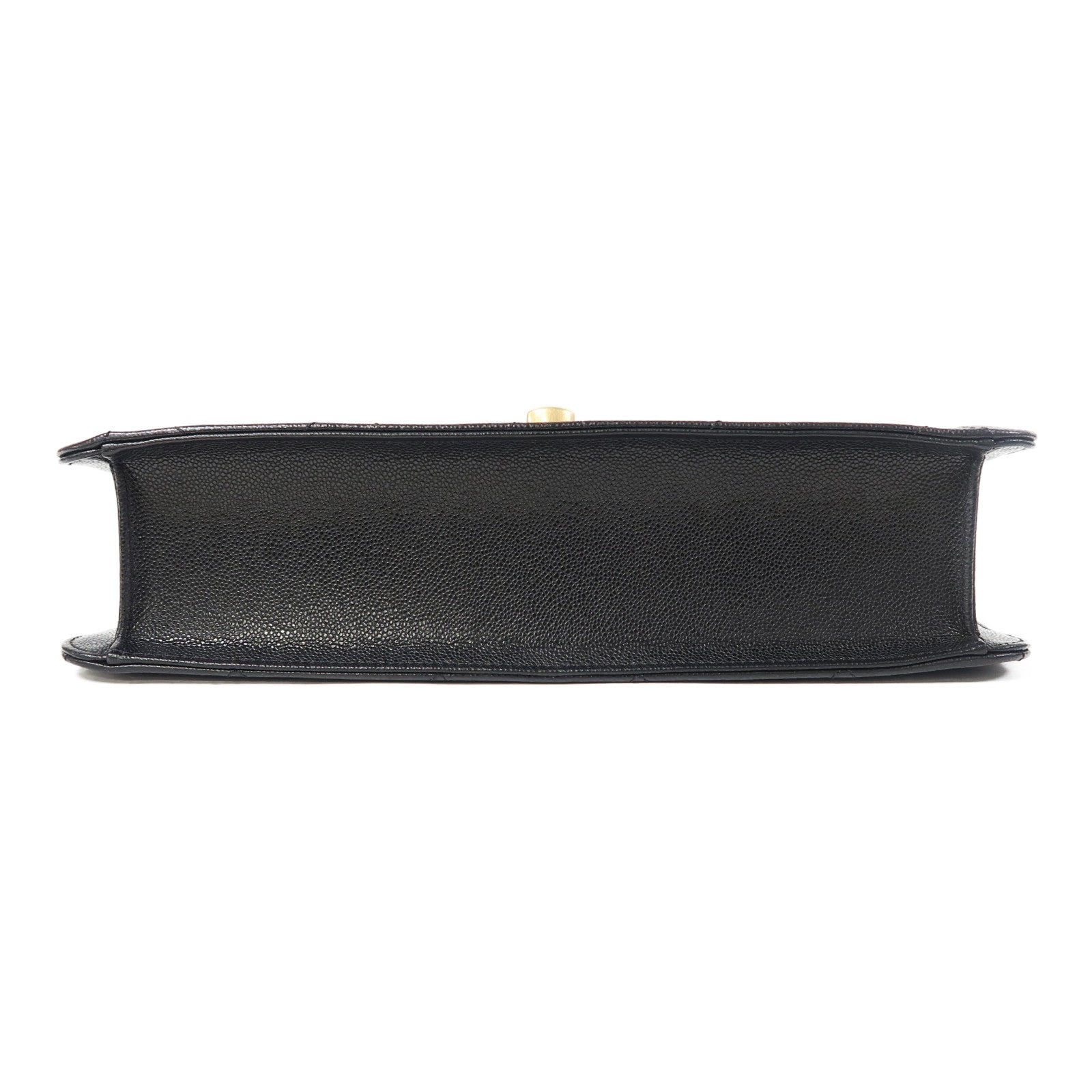 CHANEL 菱格牛皮皮革Shoulder Bag金扣鏈帶肩背袋黑色