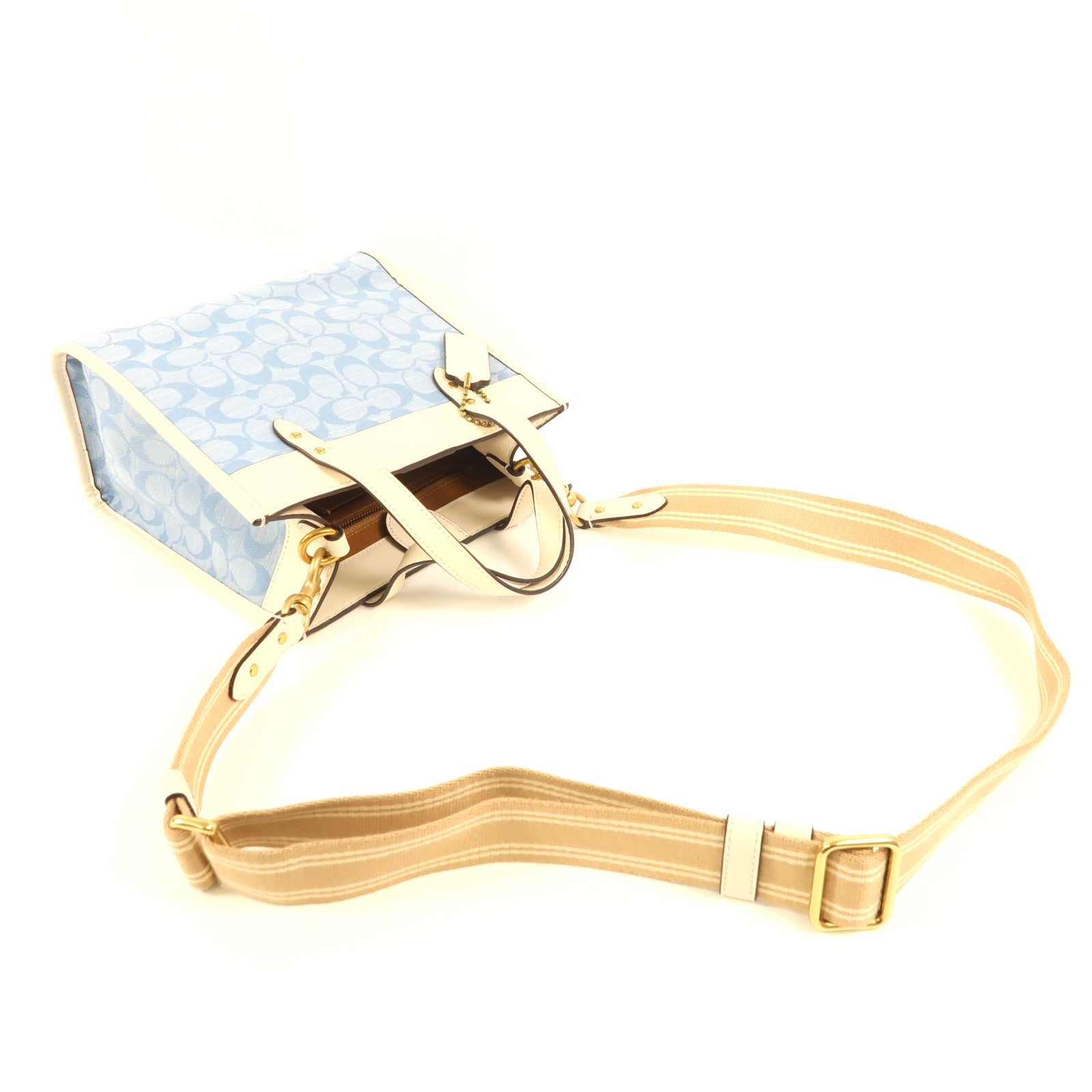 COACH 帆布Field Tote金扣手挽肩背兩用袋