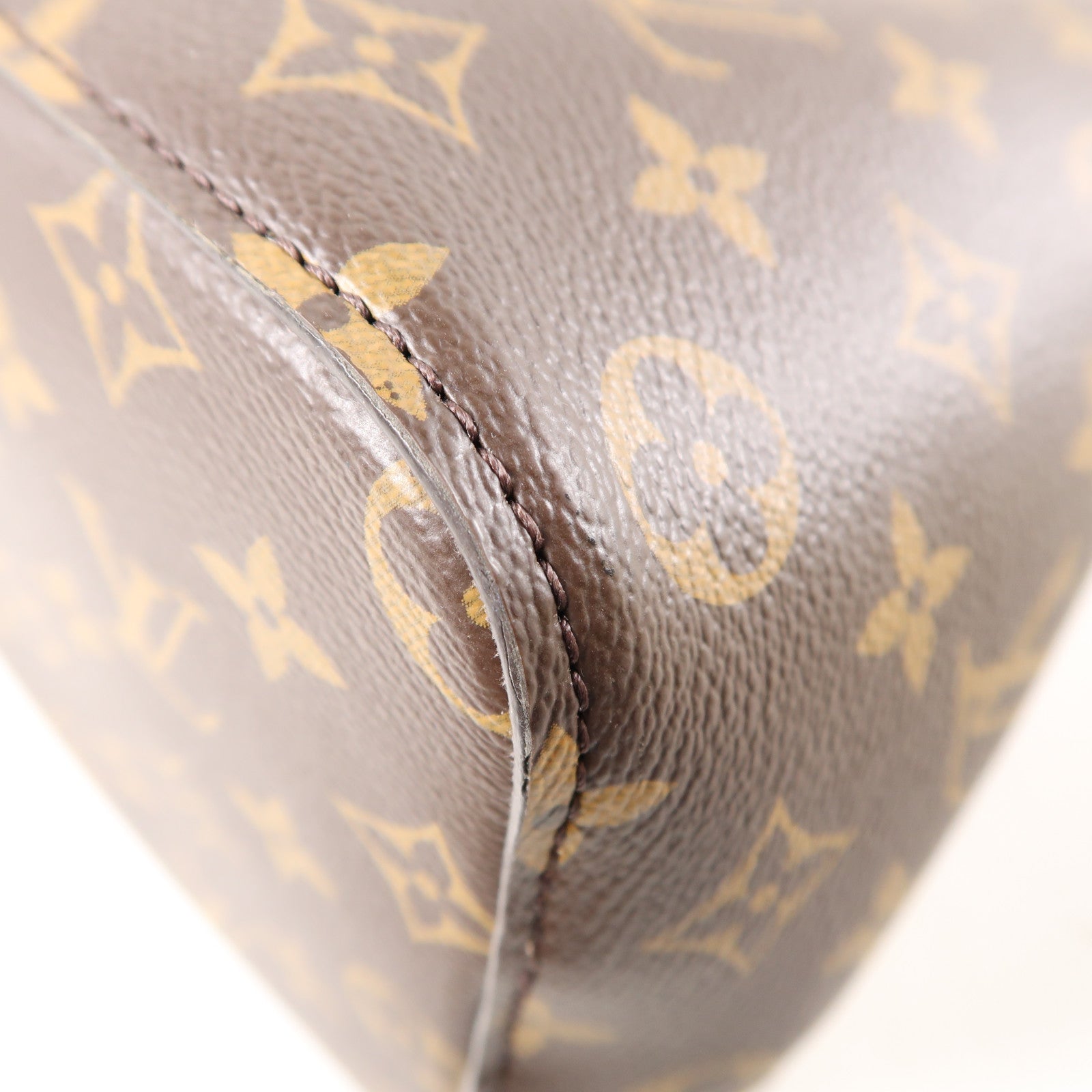 LOUIS VUITTON Monogram NeoNoe MM金扣肩背袋棕色/粉紅色